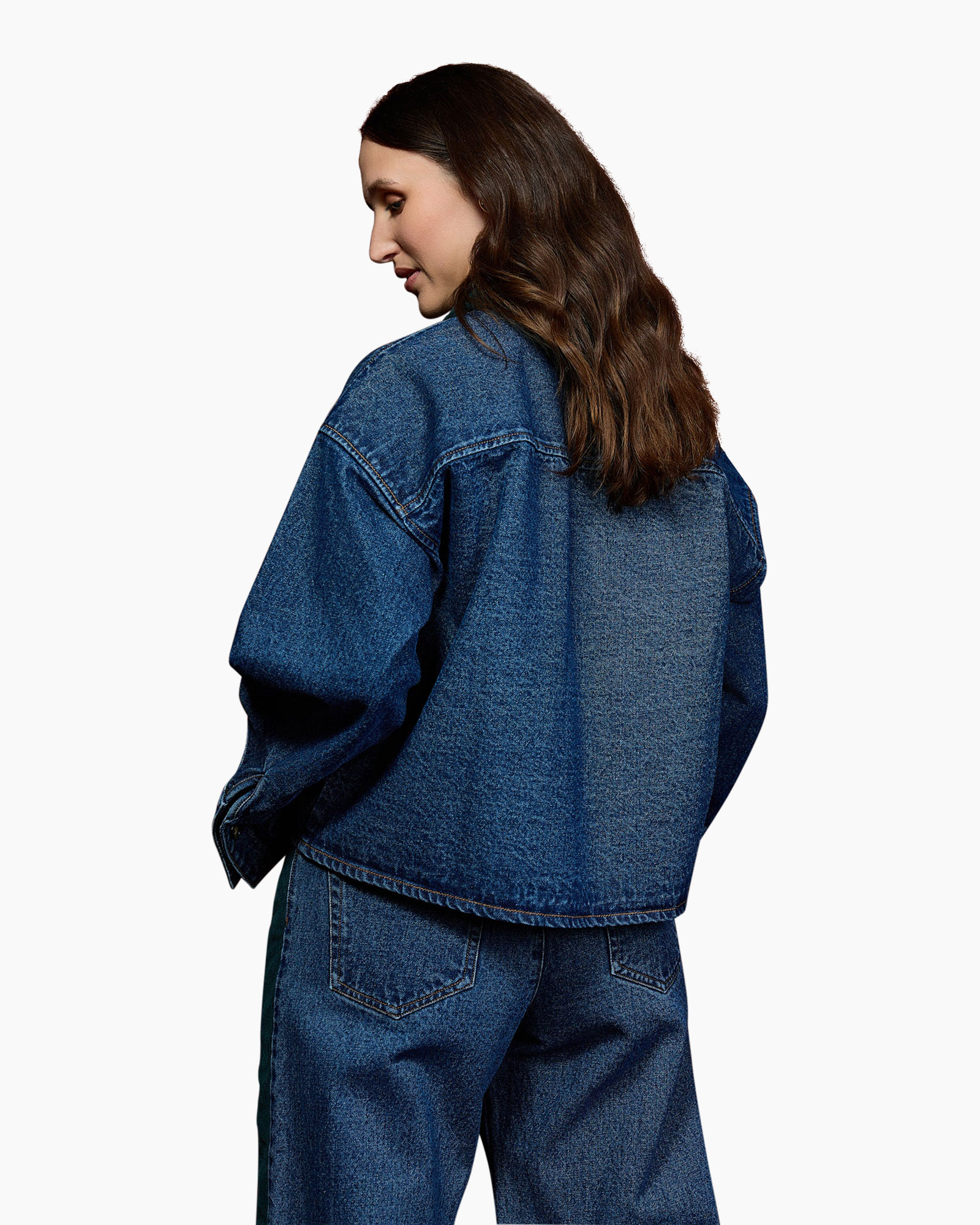 denim blouse, denim jas, blauwe spijkerbroek, kraag, lange mouwen