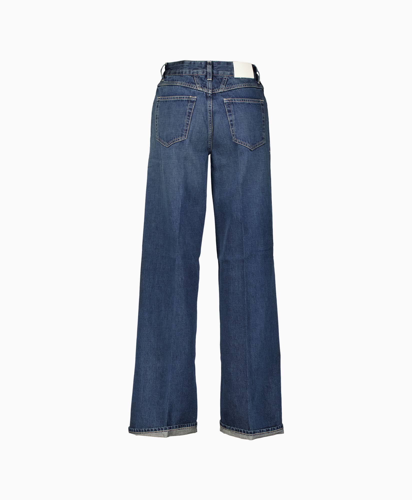 spijkerbroek, denim, wijdtes/pijp breed, blauw, broek