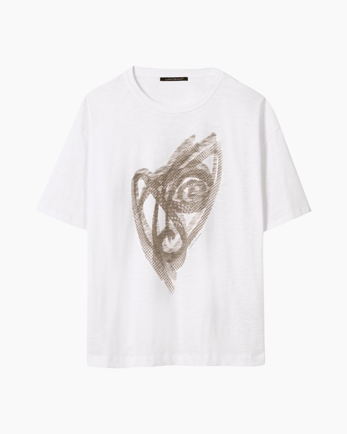 hemd, grafisch, korte mouwen, wit, abstract ontwerp