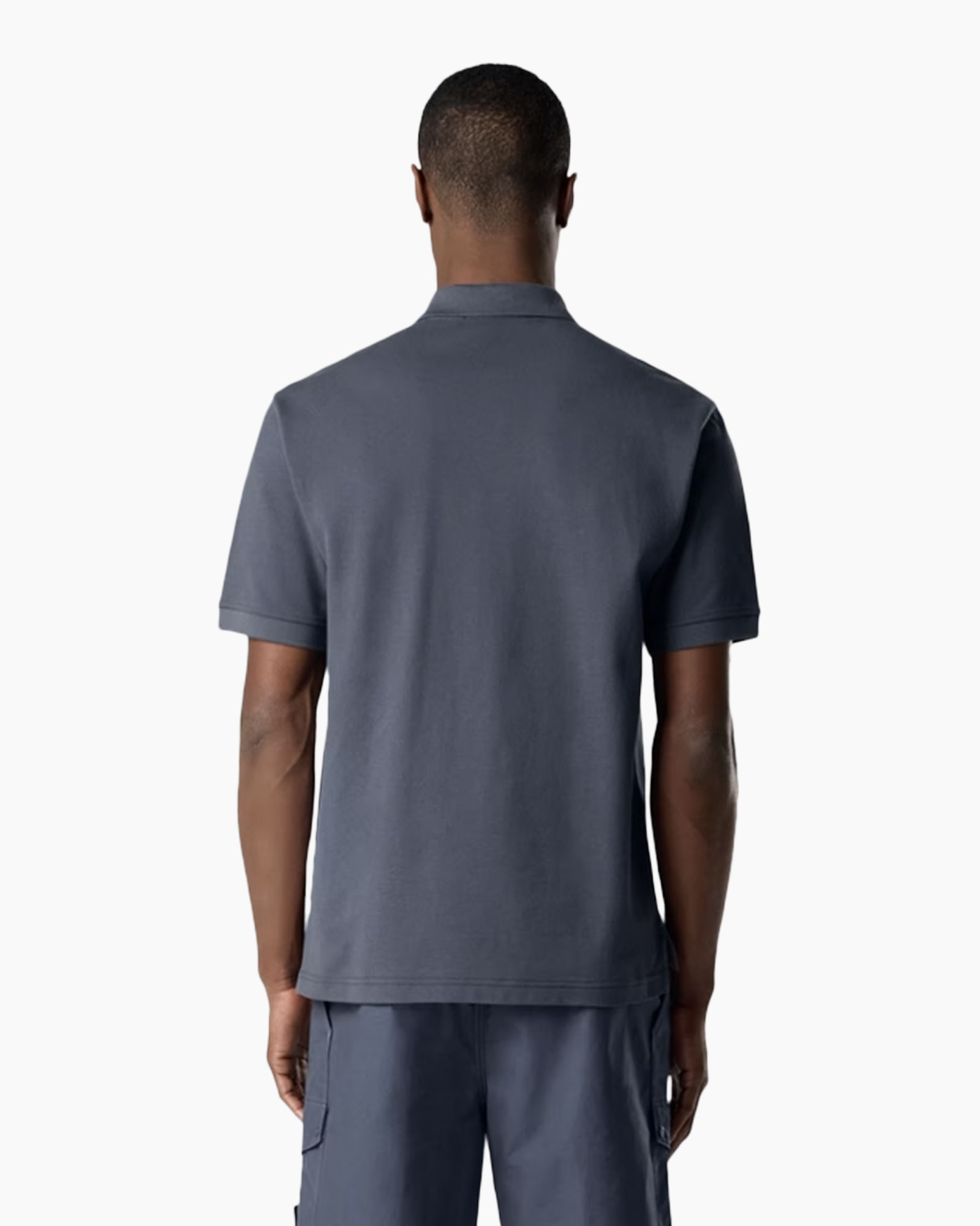 poloshirt, korte mouwen, kraag, donkergrijs, eenvoudig polo