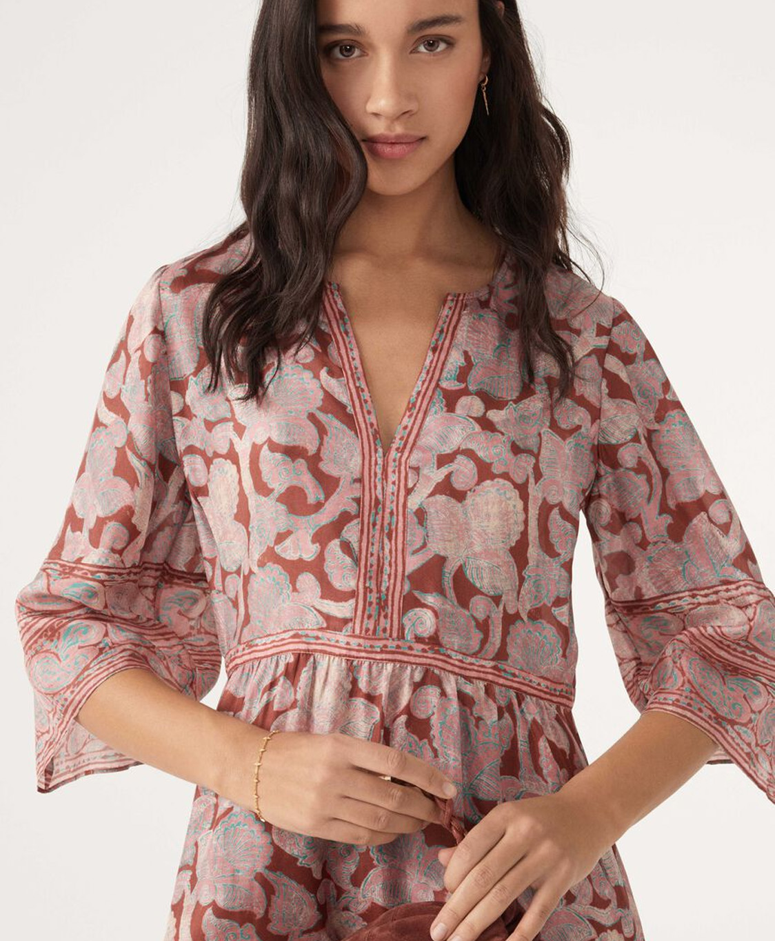 Ba&sh Maxi Jurk Imany Pink