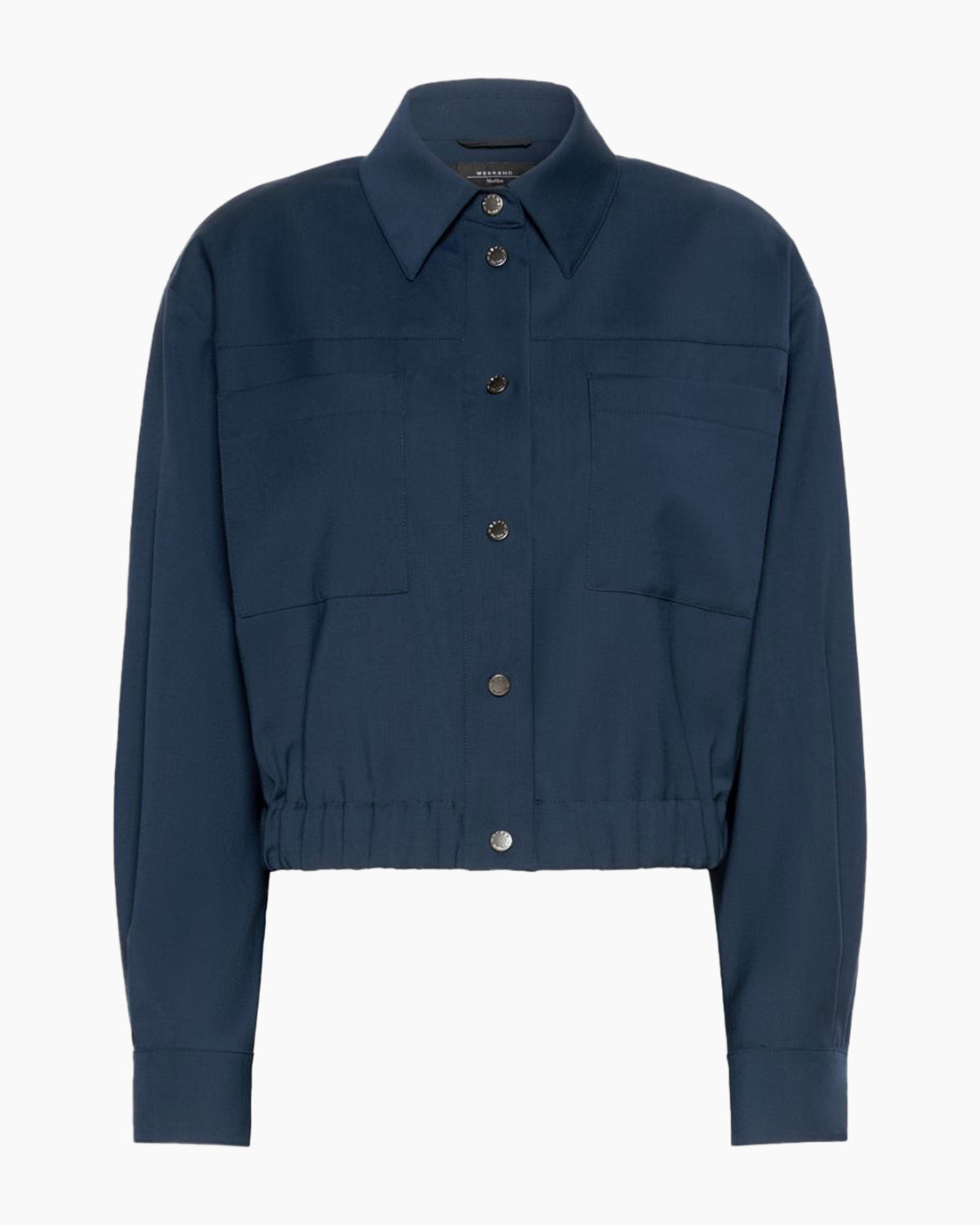 jas, knopen, kraag, trokken zoom, blauw
