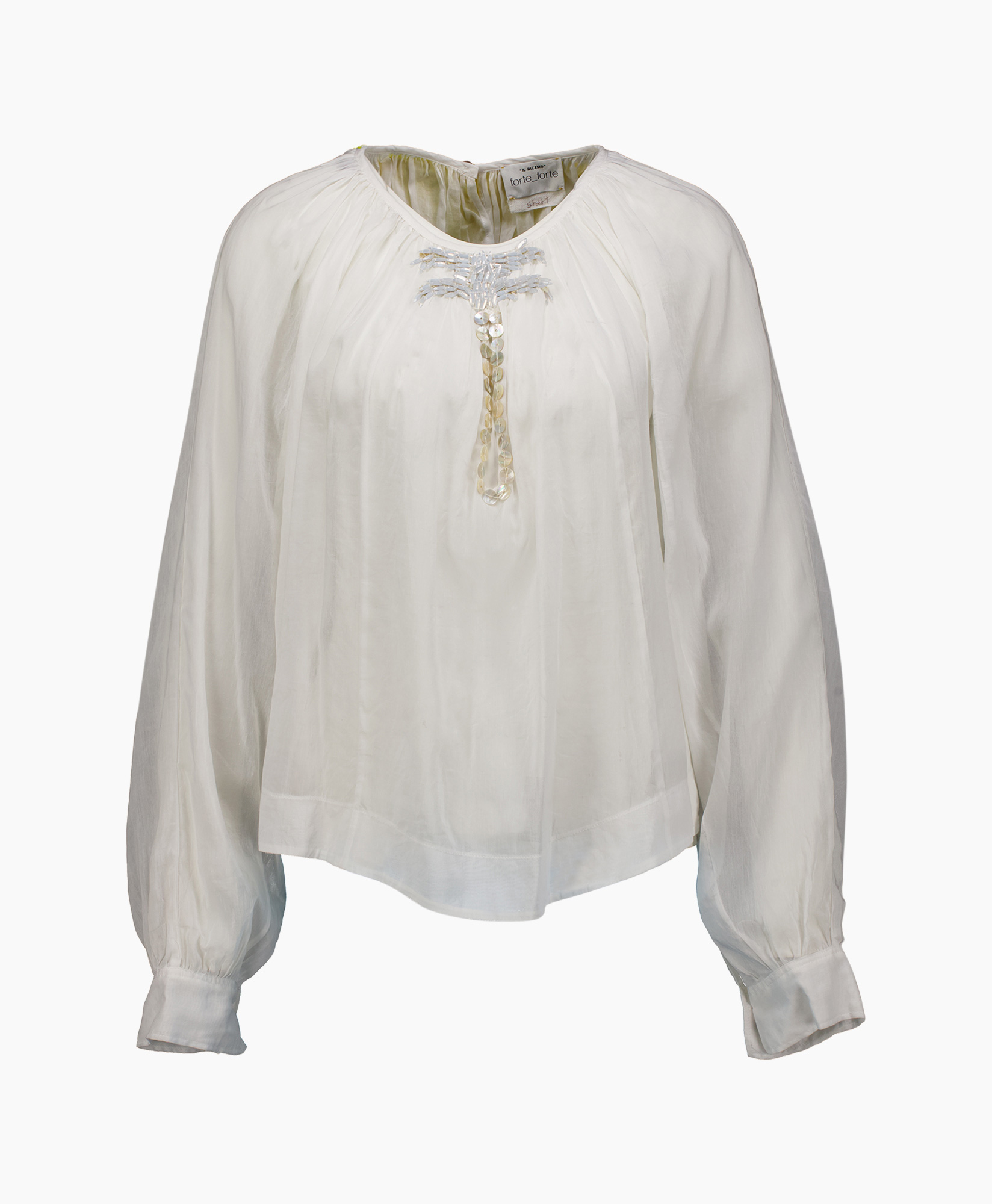 Blouse Peral Suite Embroidery Co/se Voile Bohemian Off White