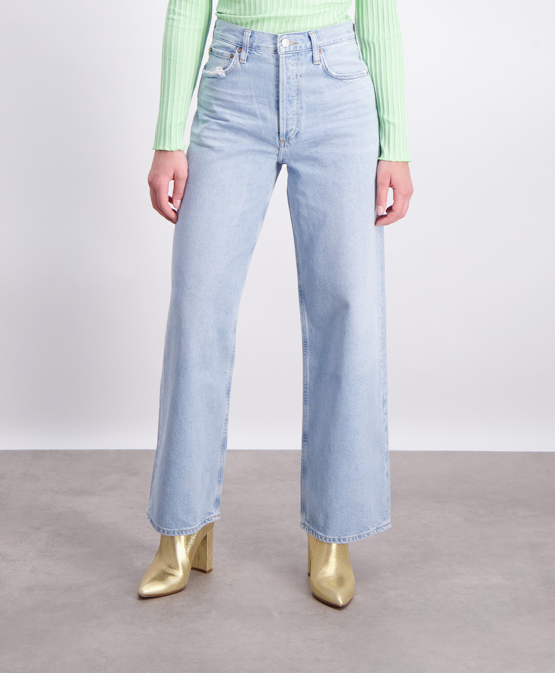 Agolde Jeans Low Slung Baggy Blauw
