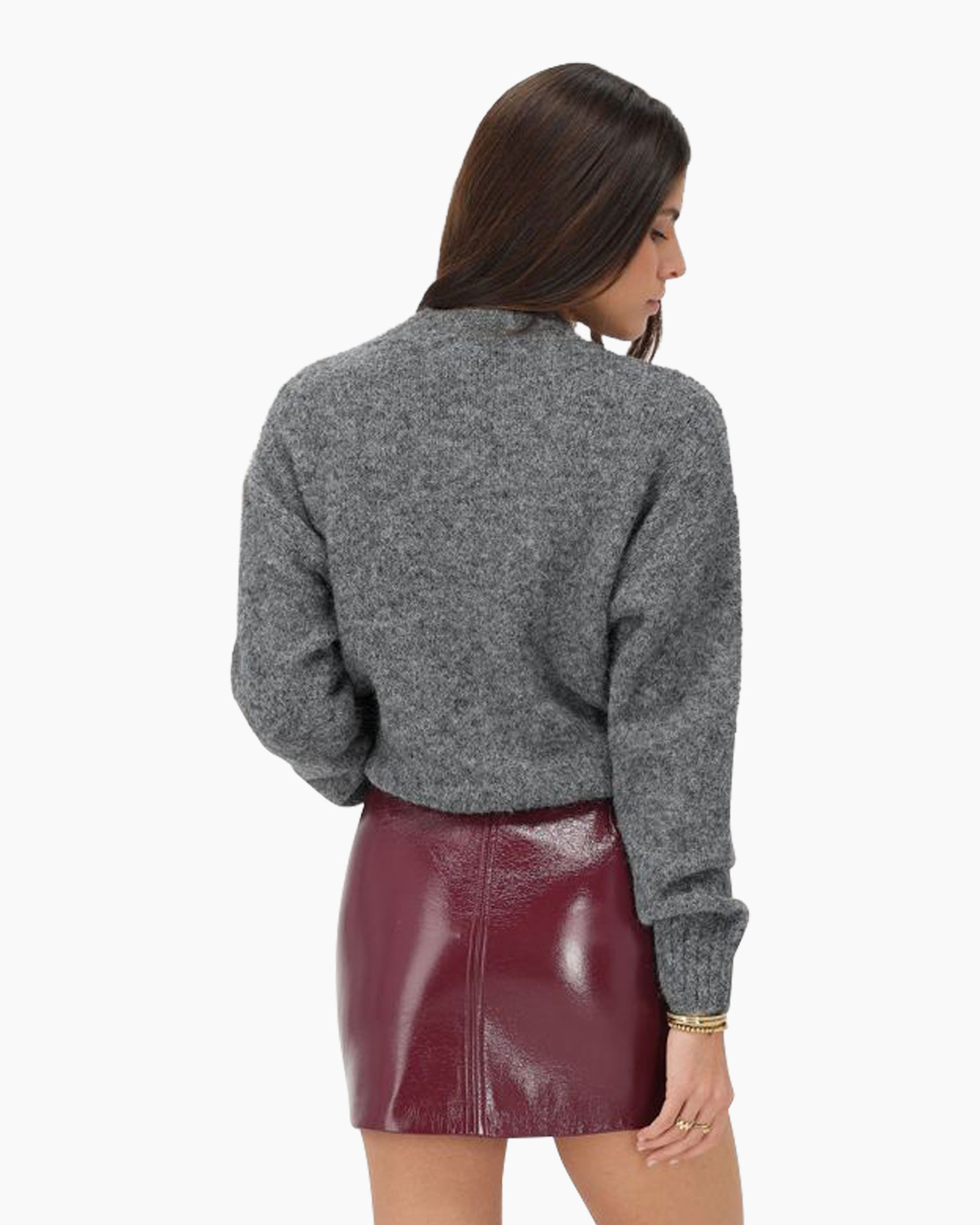 Rok Pu Skirt Shinny Rood