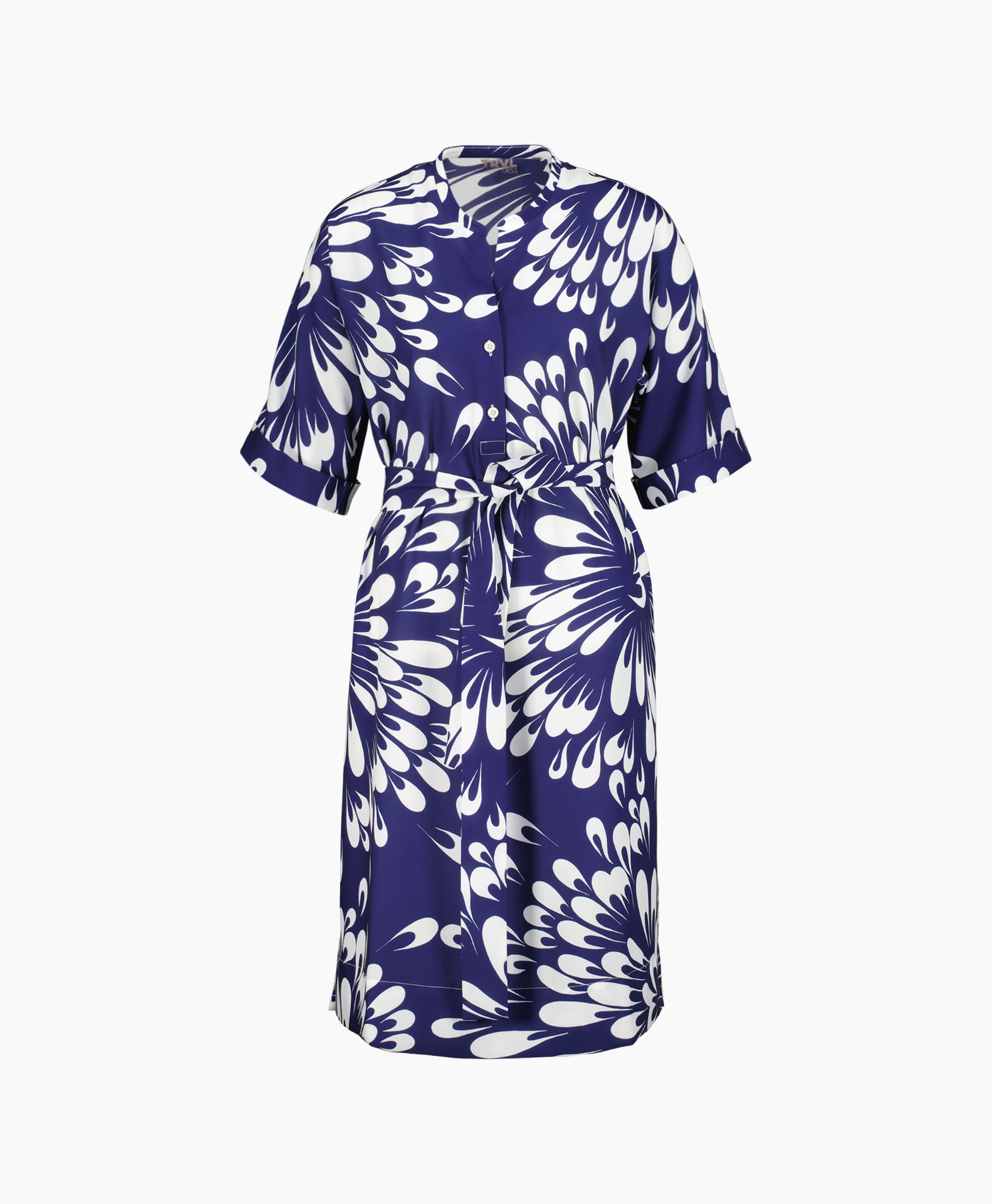 Trvl Drss Midi Jurk 01-t1207 43y Blauw dessin