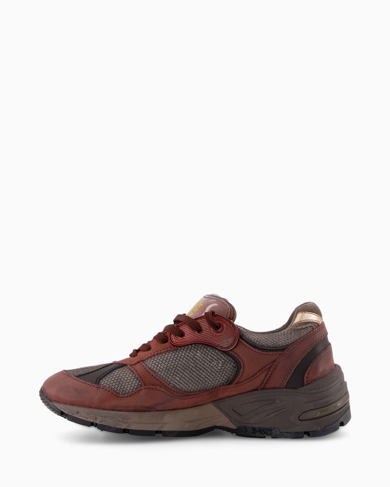Sneaker Running Dad Upper Laminated Star Suede Hee Roestbruin