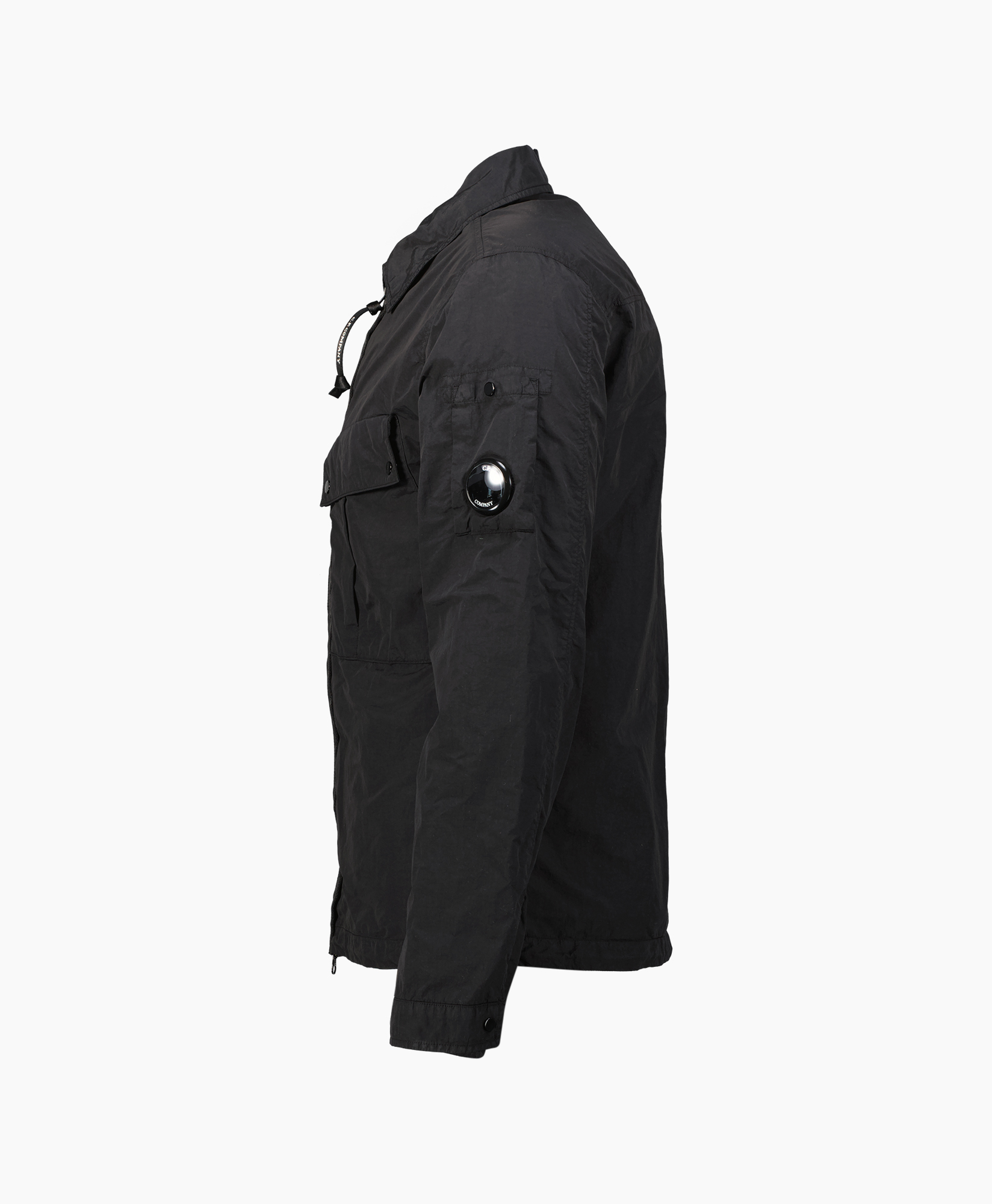 Cp Company Overshirt Flatt Nylon Zipped Zwart