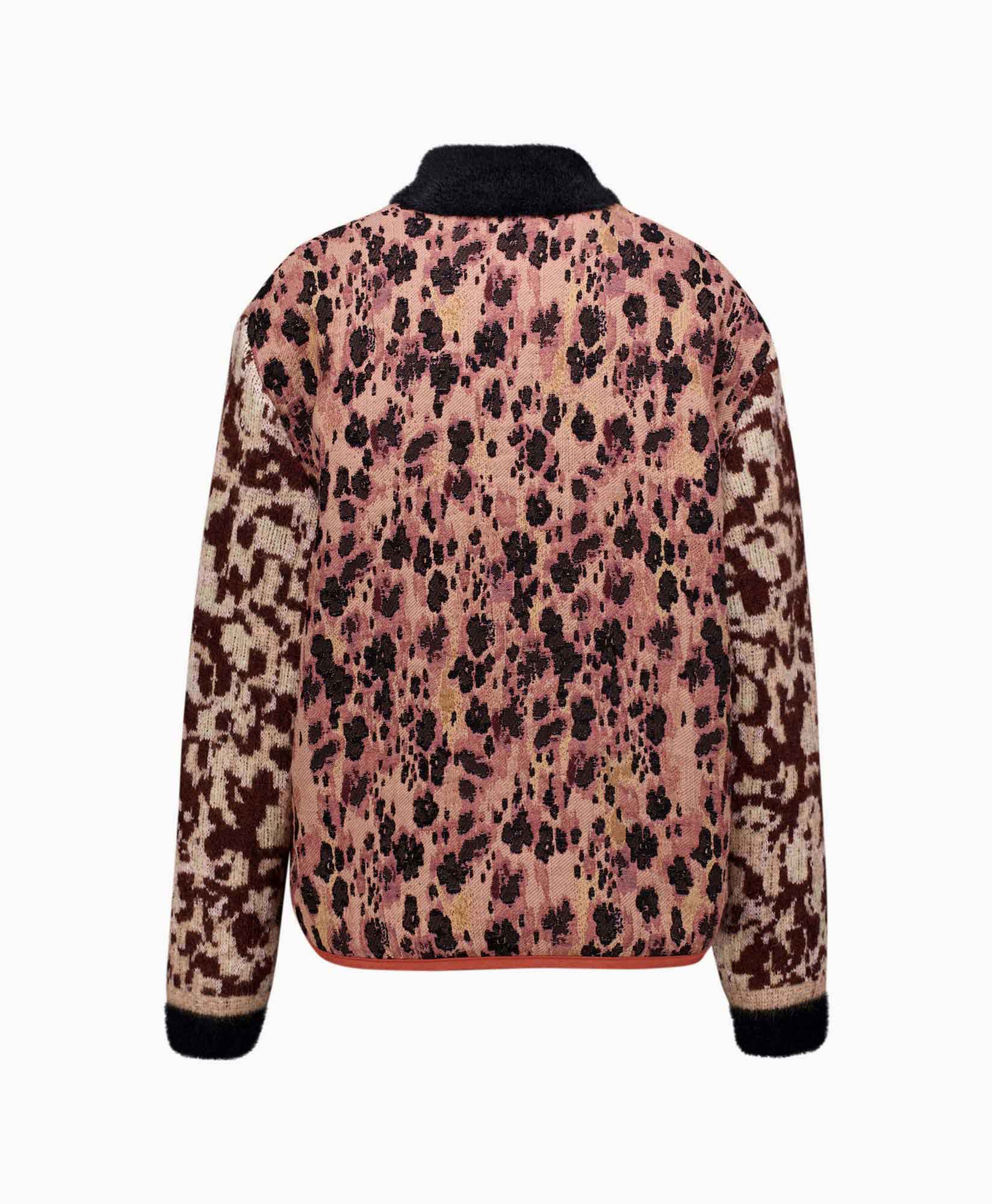Jack Les Fleurs Camou Jacquard Bomber Roze