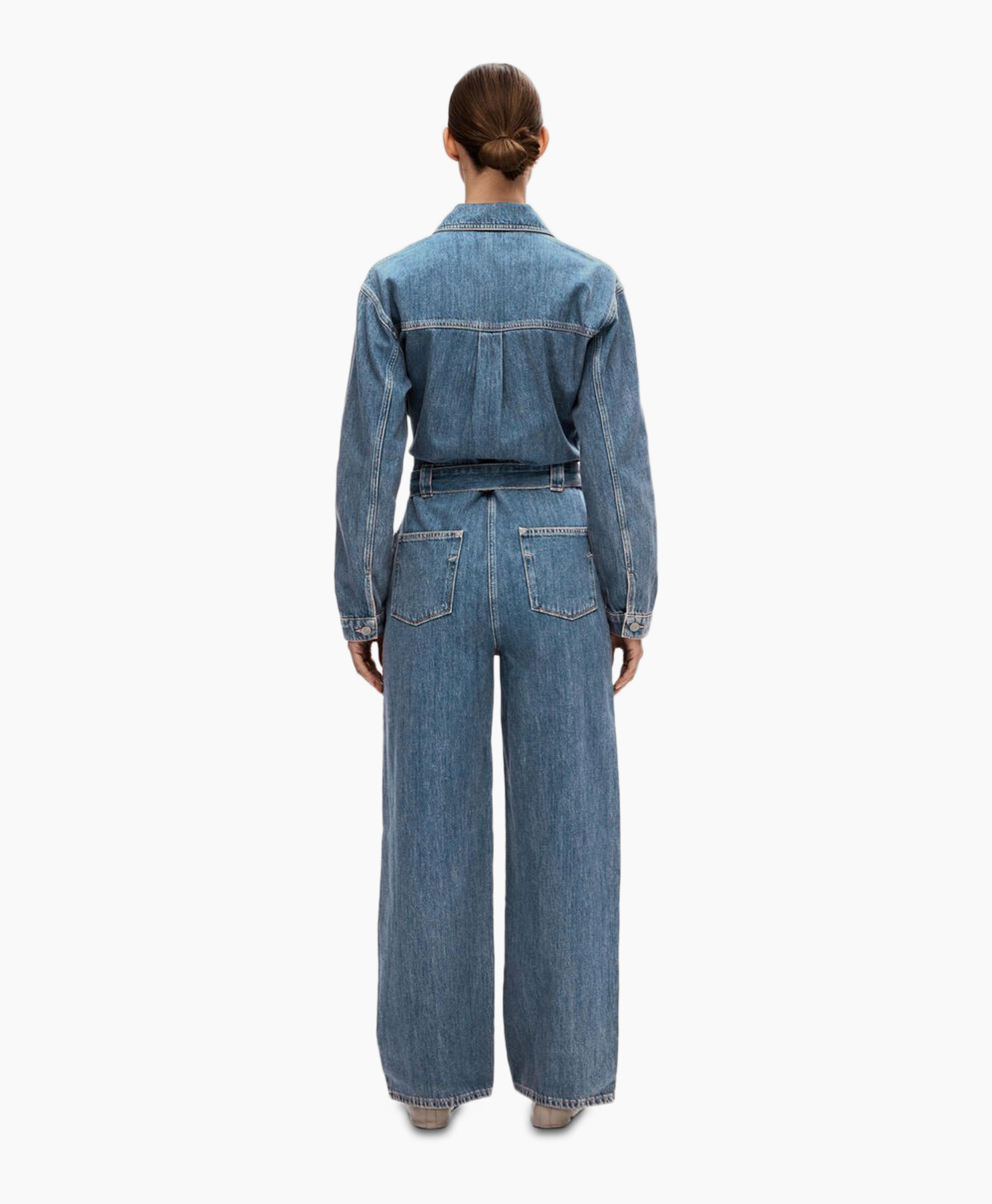 Jumpsuit Marley Ls Mid Blue Denim Jumpsui Jeans