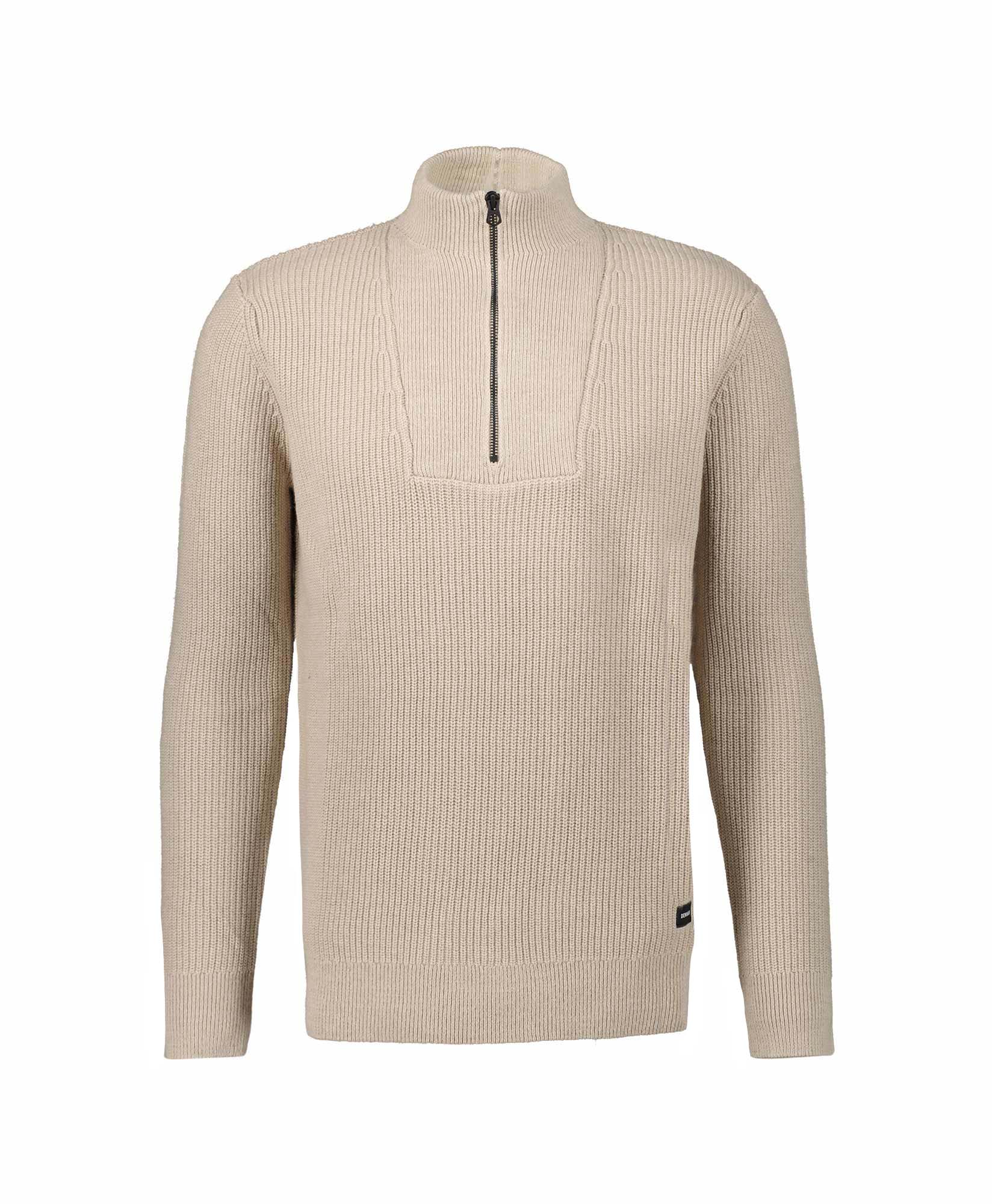 Denham Pullover Hugo Half Zip Cwr Beige