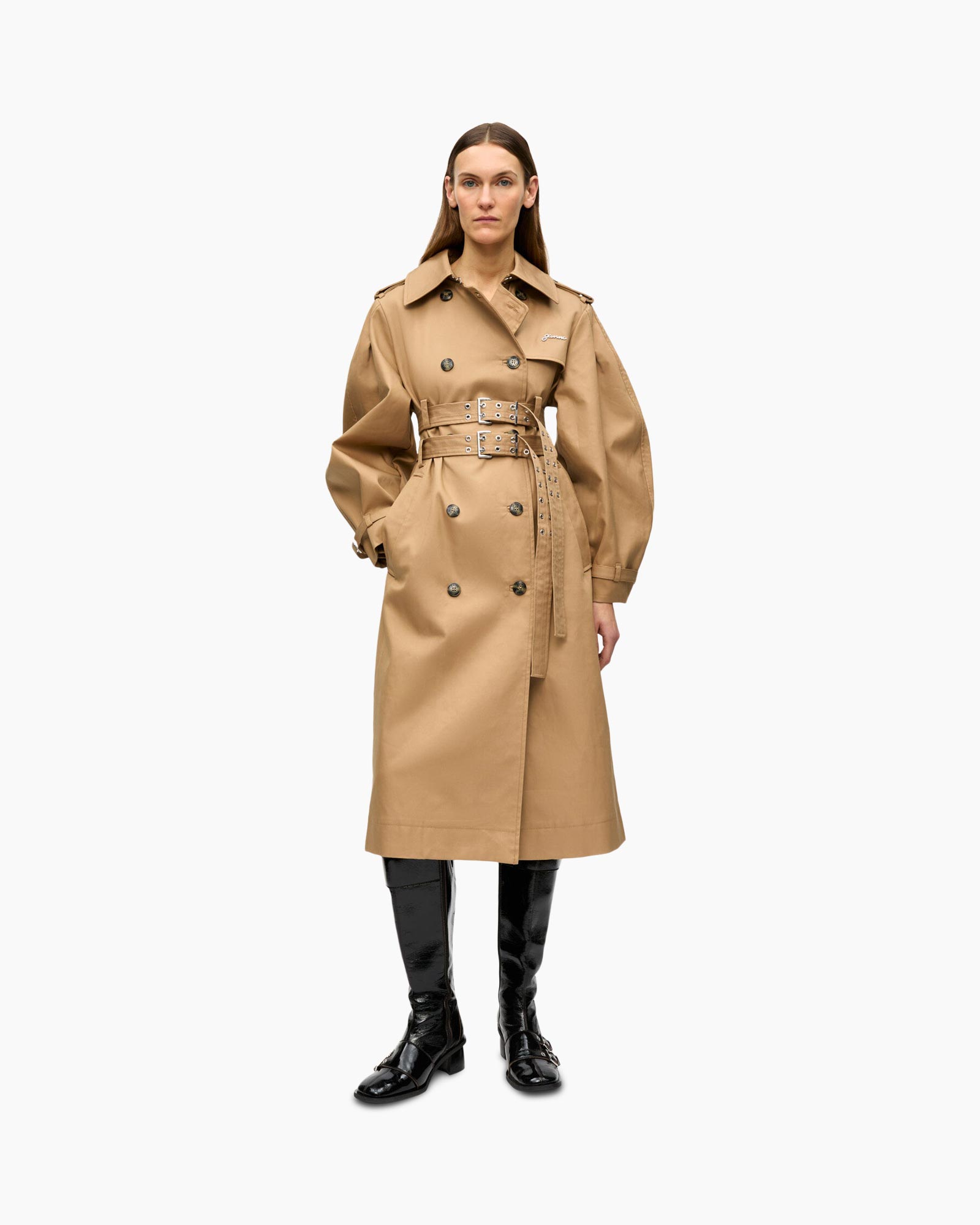 Trenchcoat Bonded Cotton Trench Zand