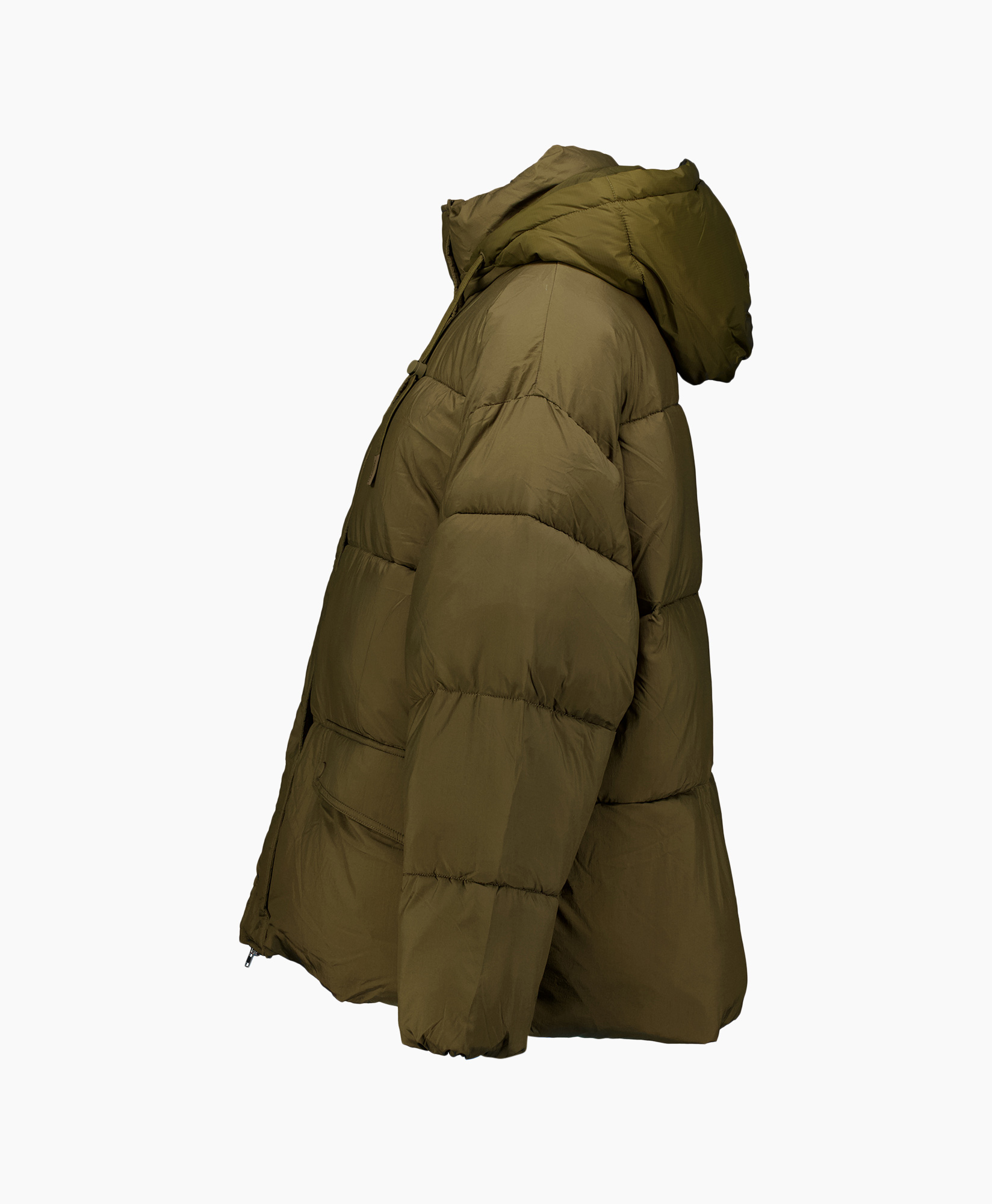 Gewatteerde Jas Cropped Puffer Groen
