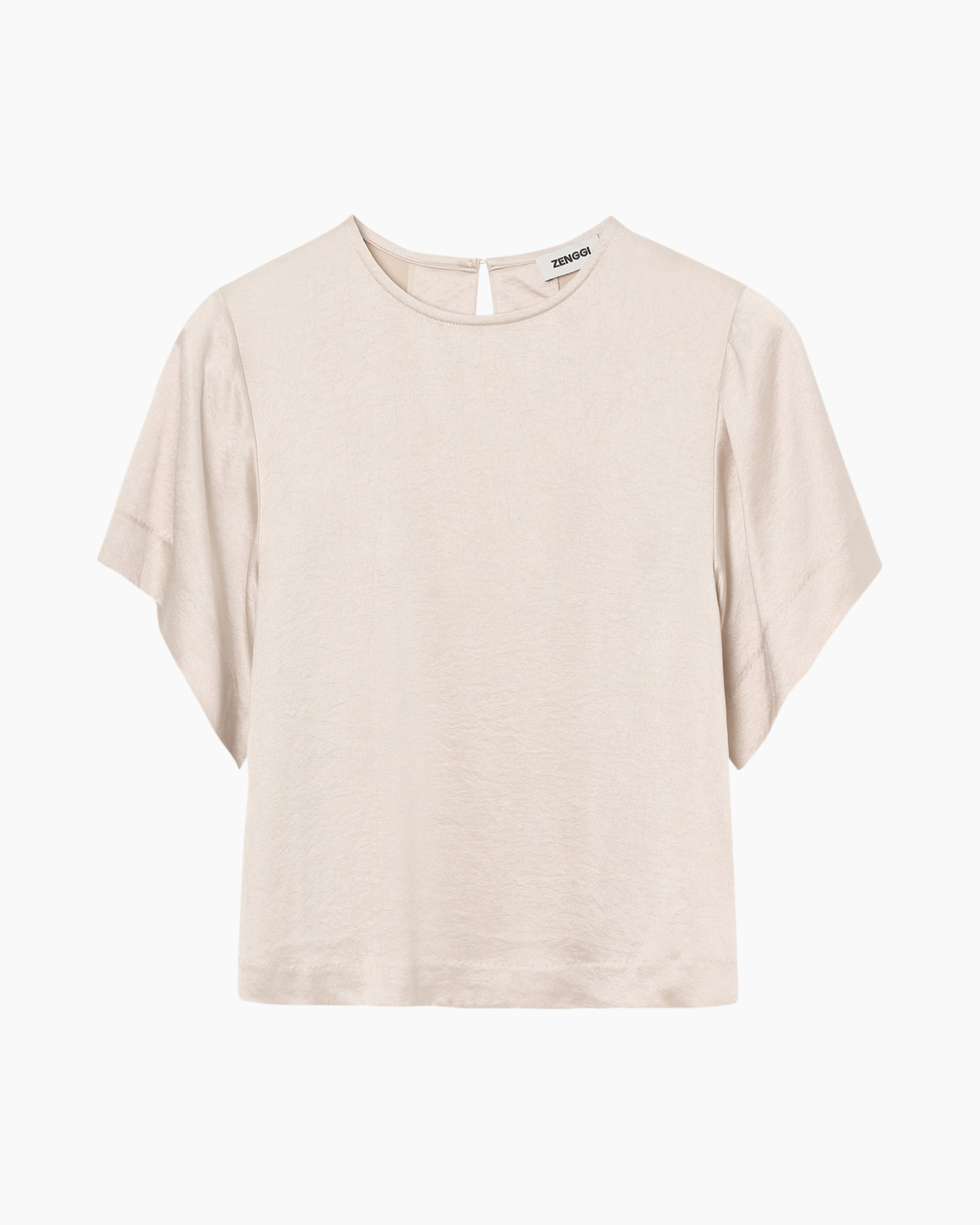 top, tee, beige, shortsleeve, plain