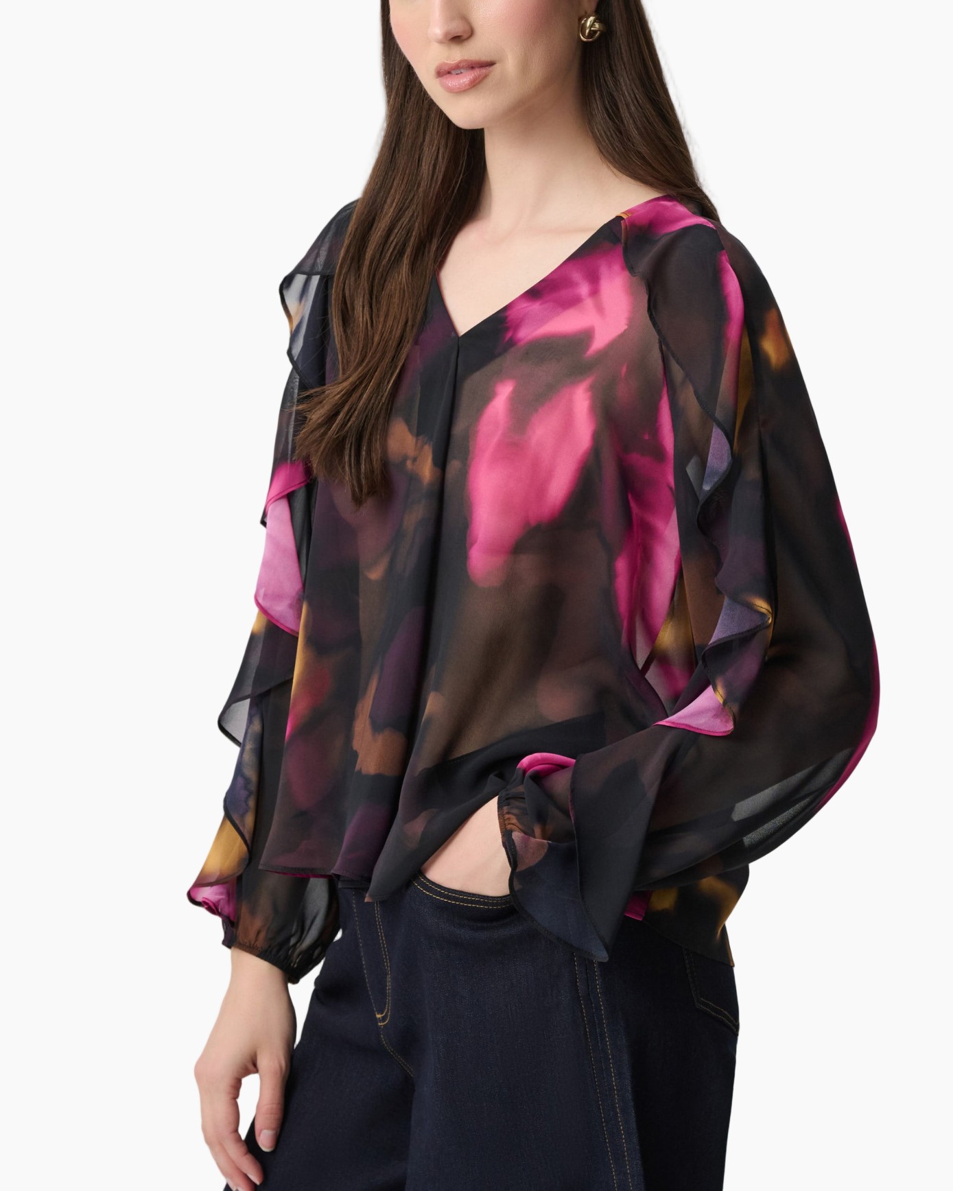 blouse, doorscher, bloes, doorsch, multicolor