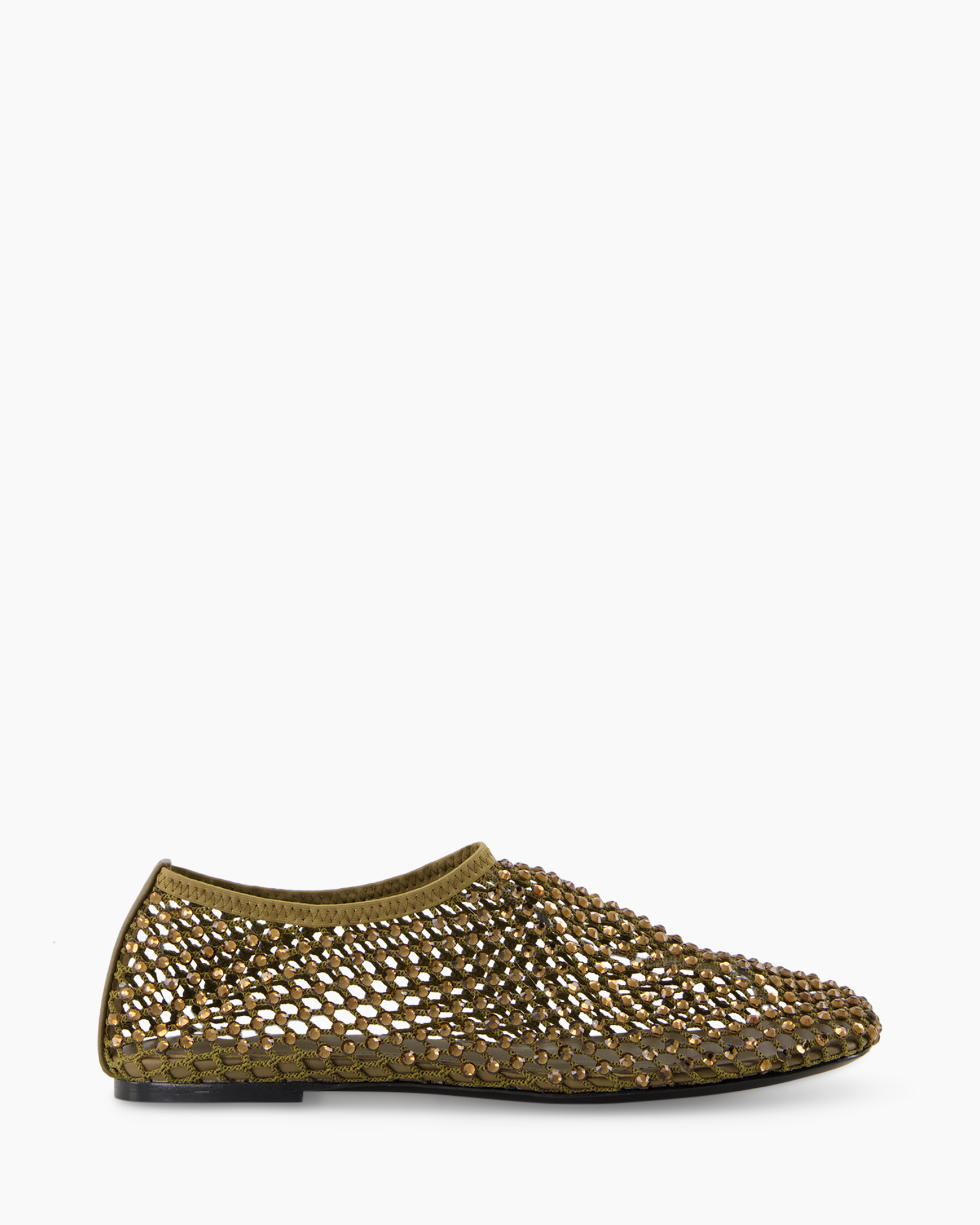mocassin, slip-on, geweven, metallic, plat