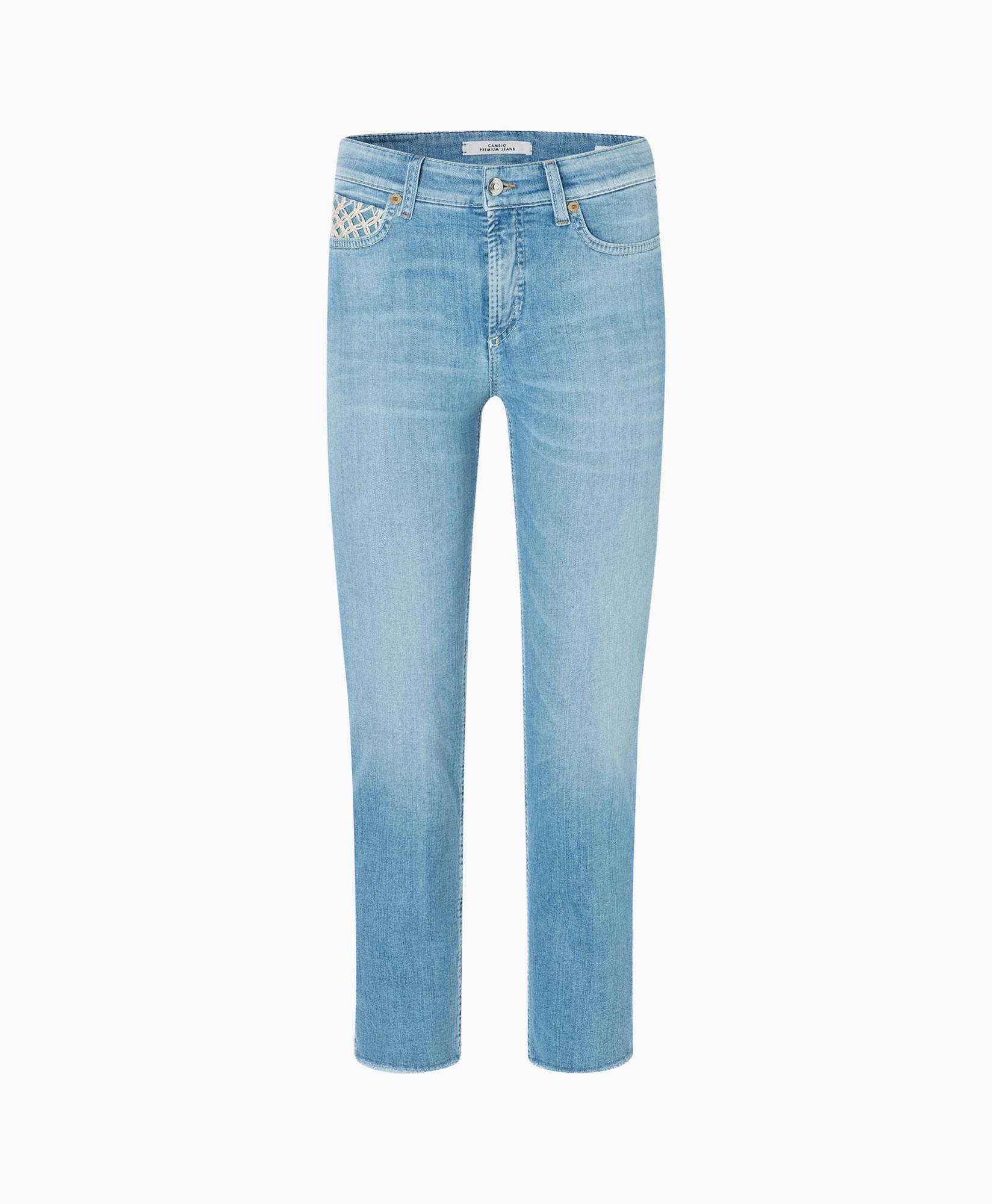 Jeans Piper Short Makramee Licht Blauw