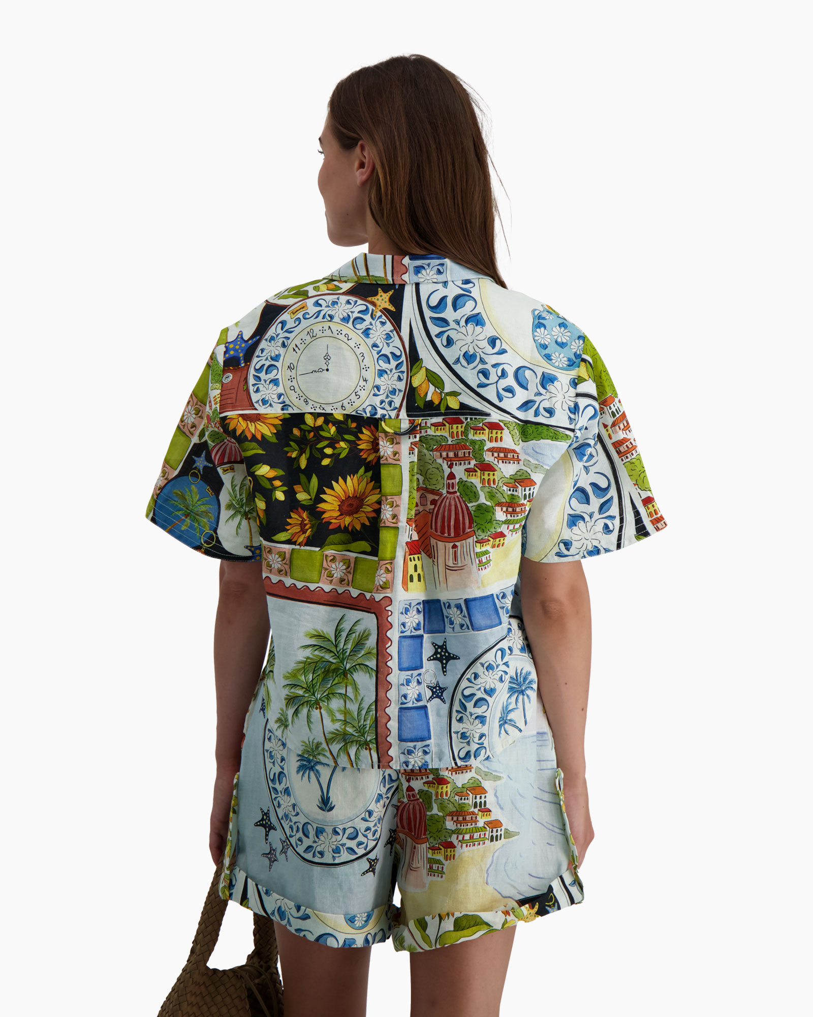 Blouse Latin Trip Scarves Buttoned Groen