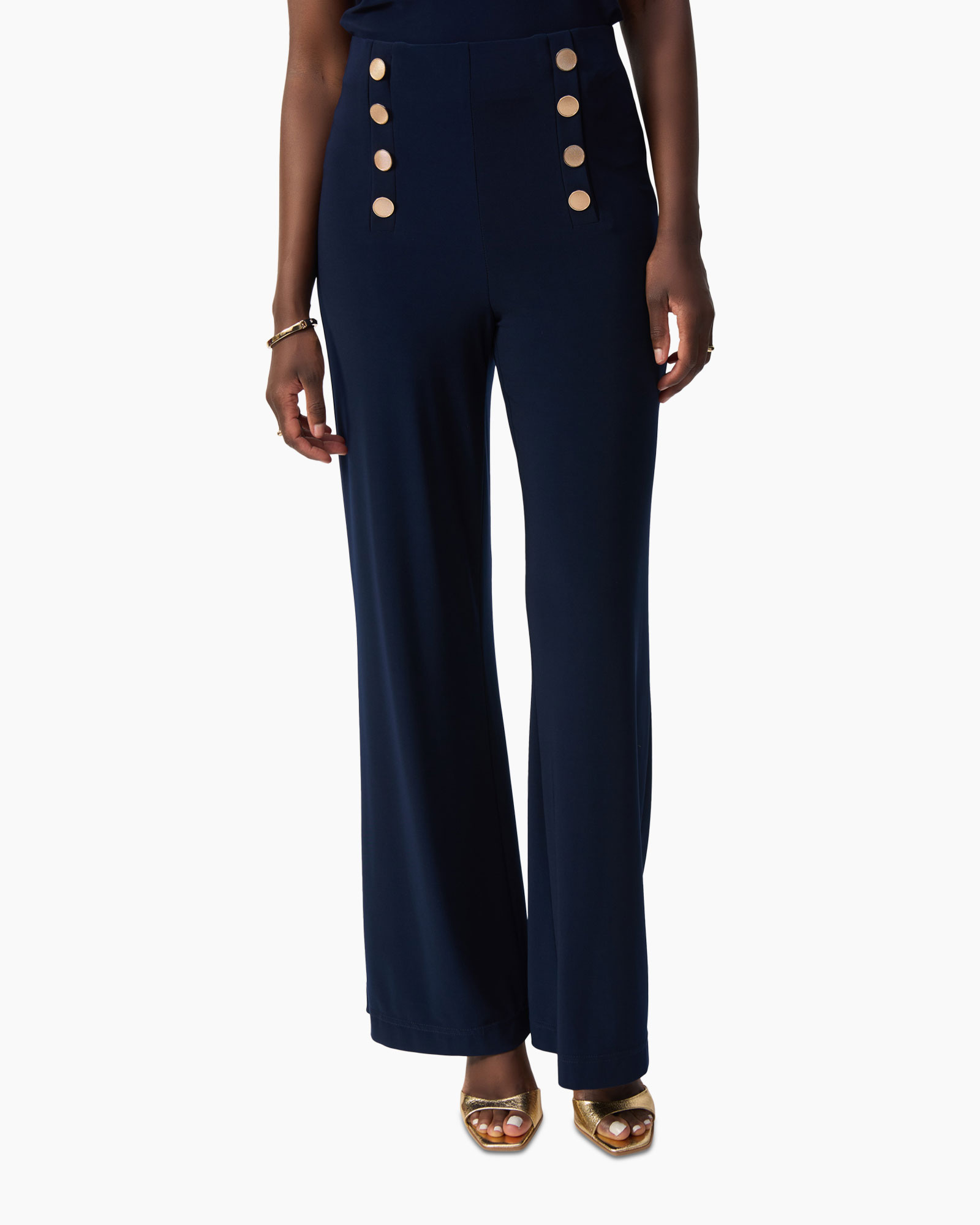 Pantalon Button Donker Blauw