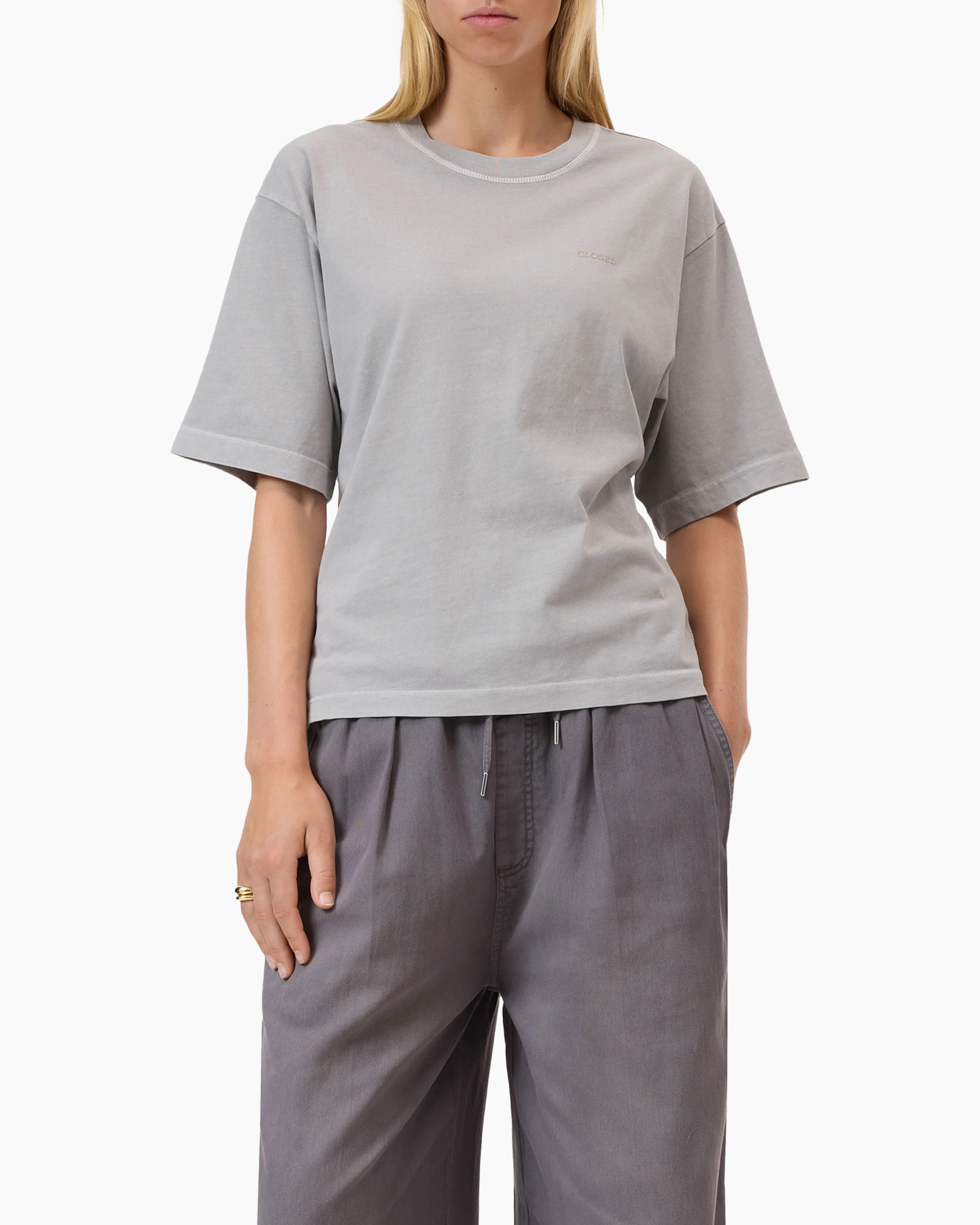 T-shirt Korte Mouw Relaxed Grijs