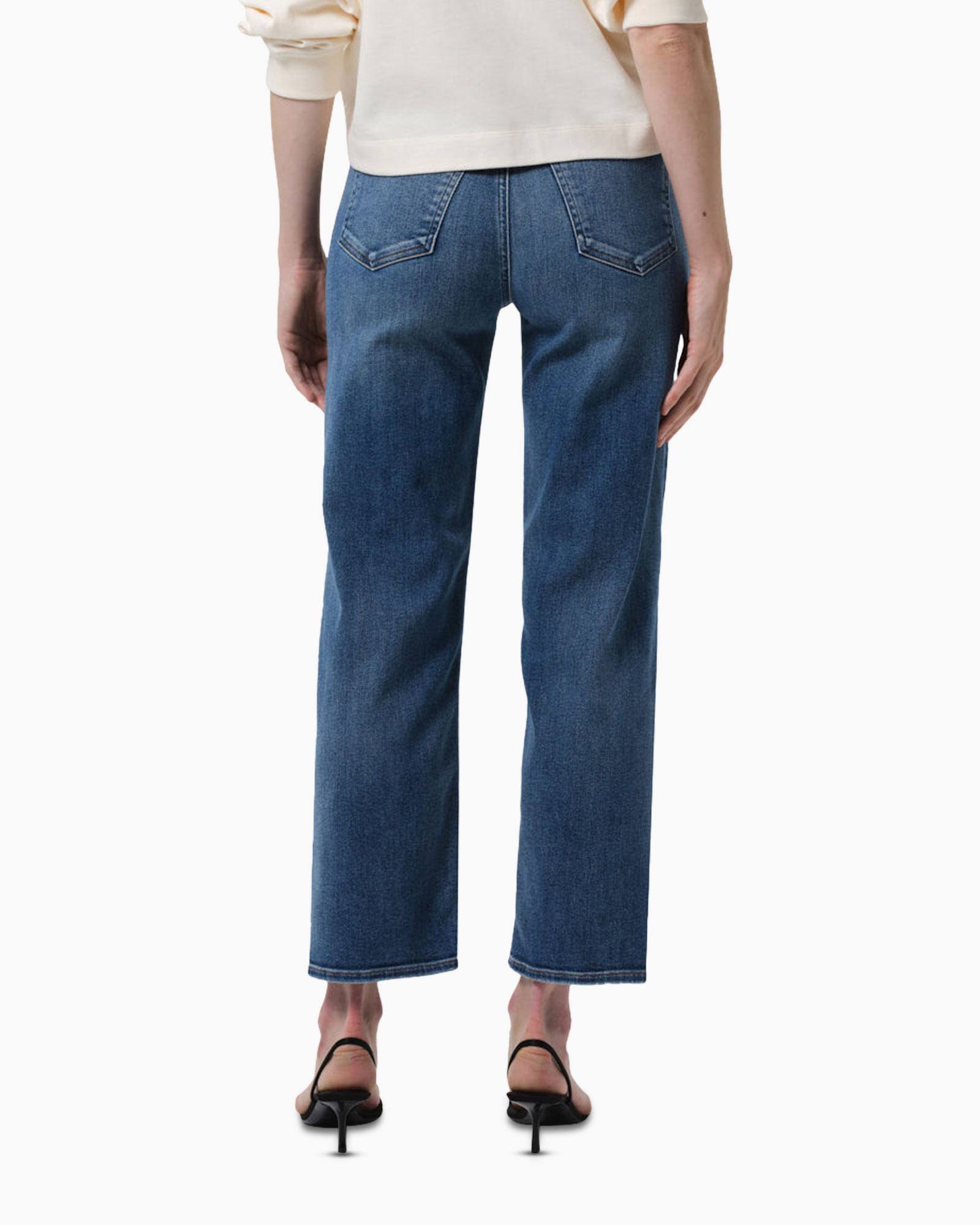 jeans, denim, blue, wide-leg, mid-rise