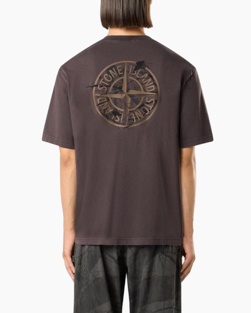 t-shirt, oversized, short-sleeve, solid, bruin