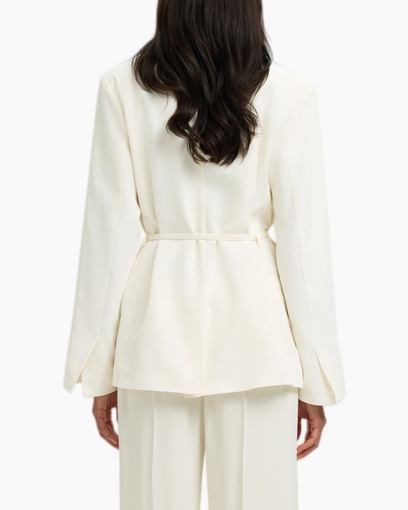 blazer, witte blazer, vrouwen blazer, enkele knoop, riemslang