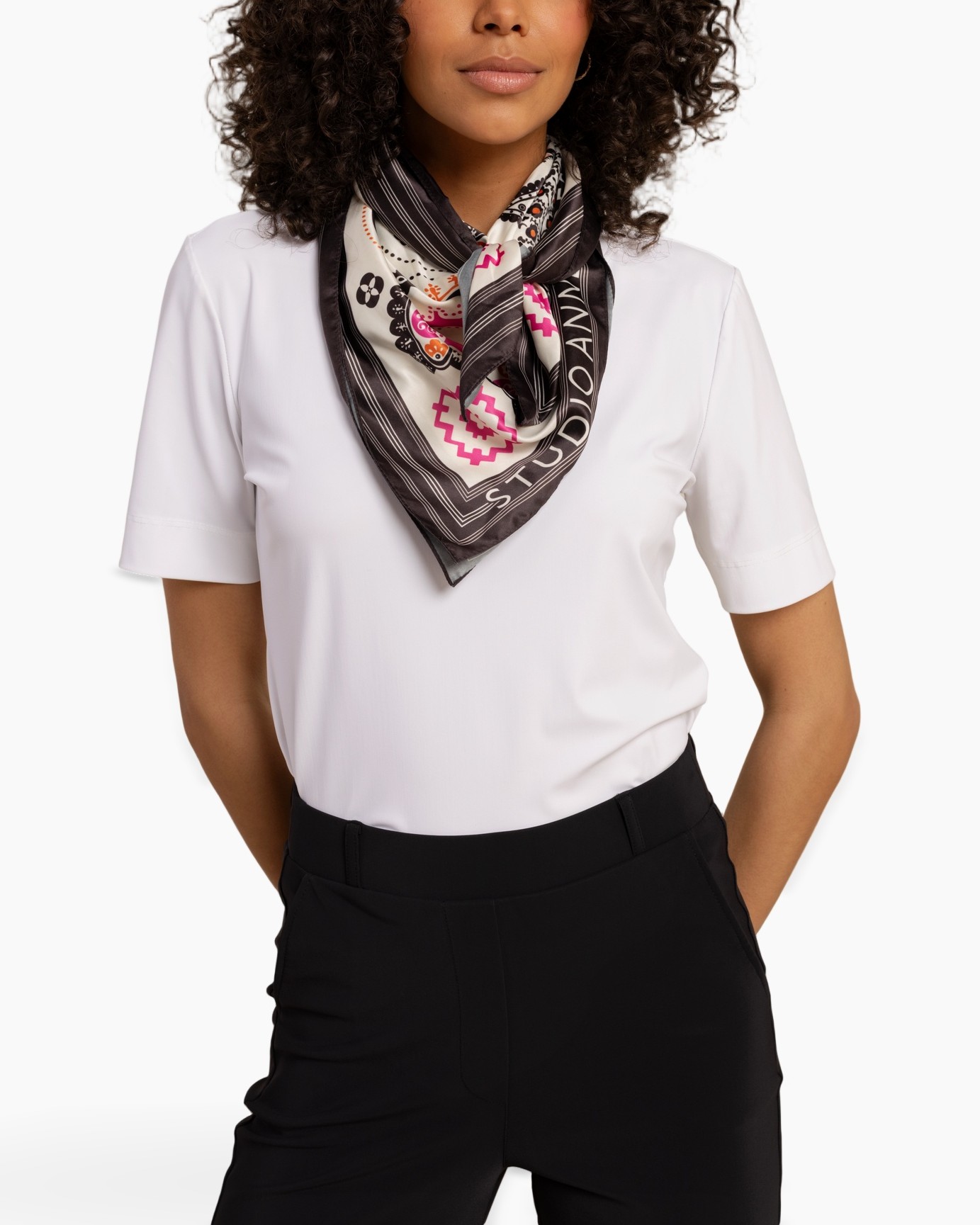 sjaal, zijden sjaal, bandana, gedrukt sjaal, accessoire