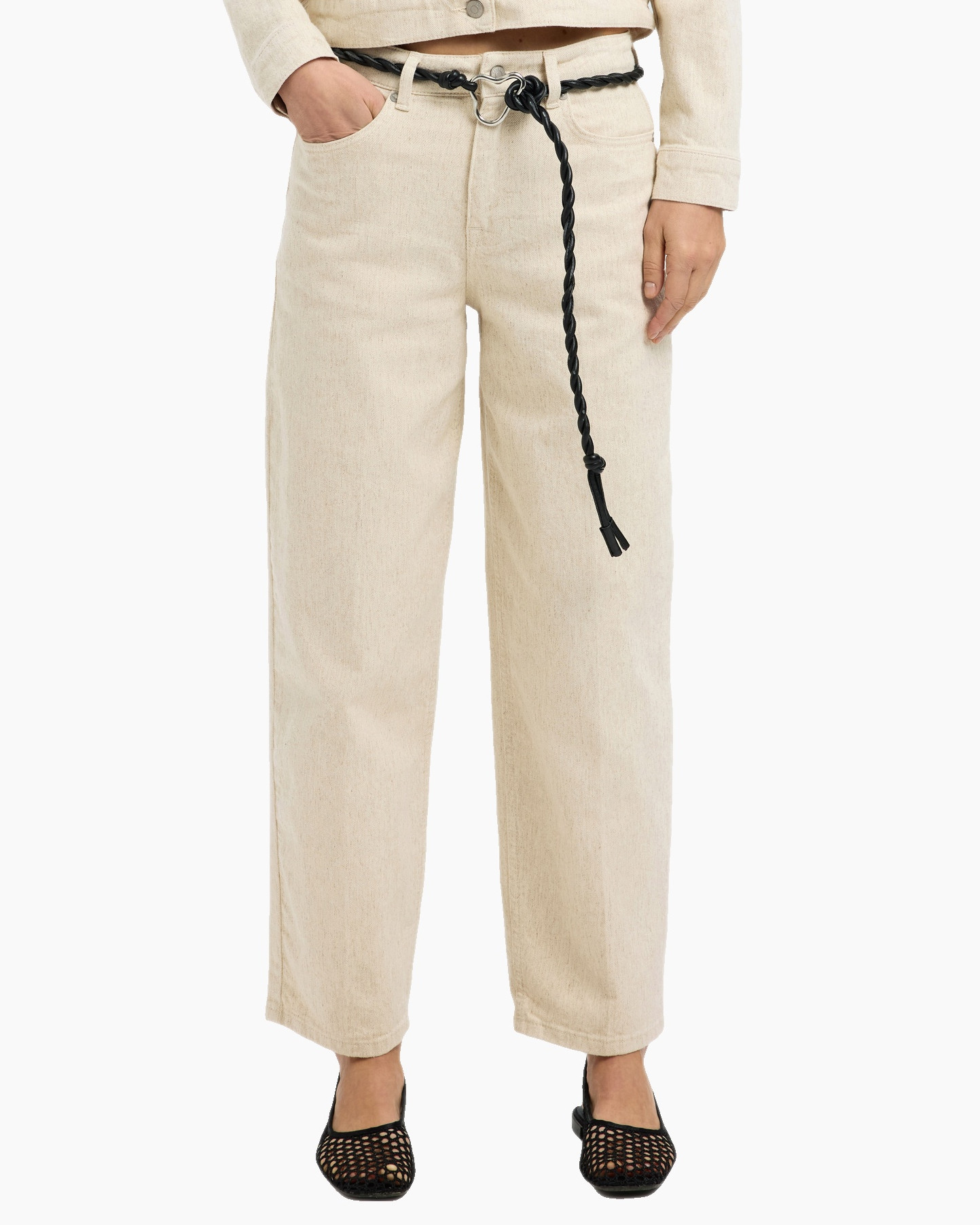 Jeans Una Mw Barrel Jeans Beige