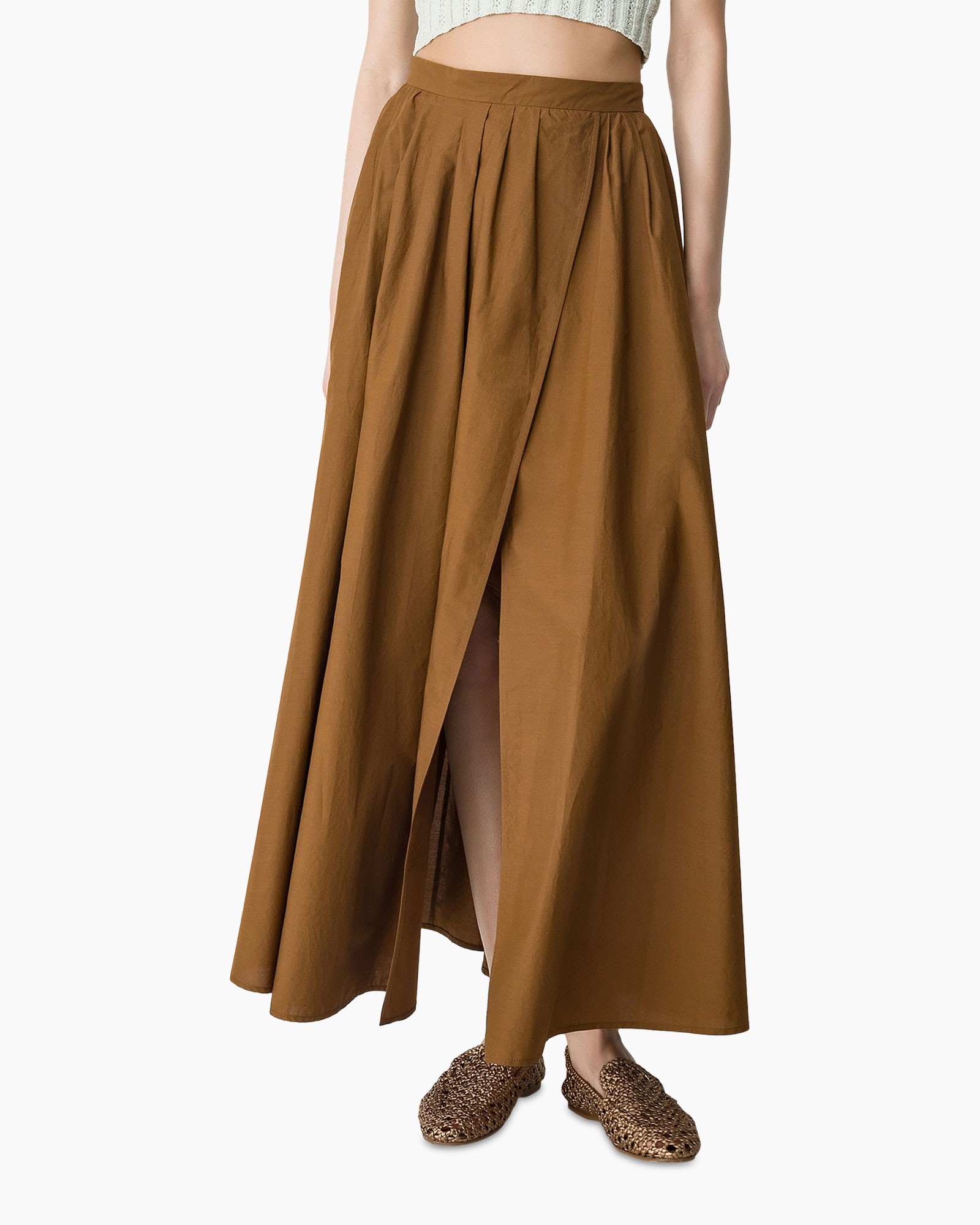 galajurk, bruin, wrap710, plooi, linnenlook