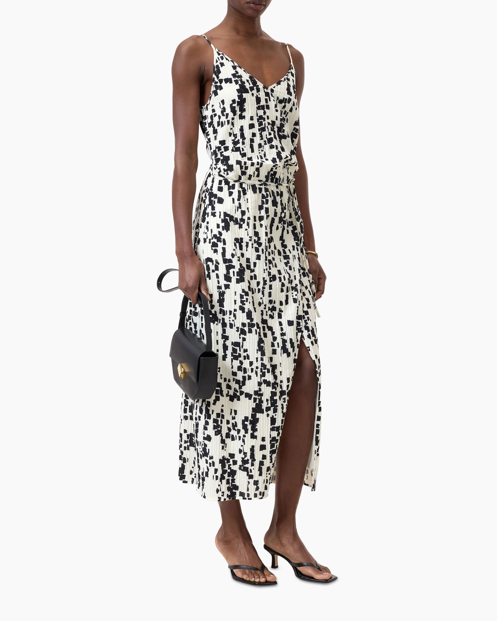 Midi Jurk Wrap Dress Beige