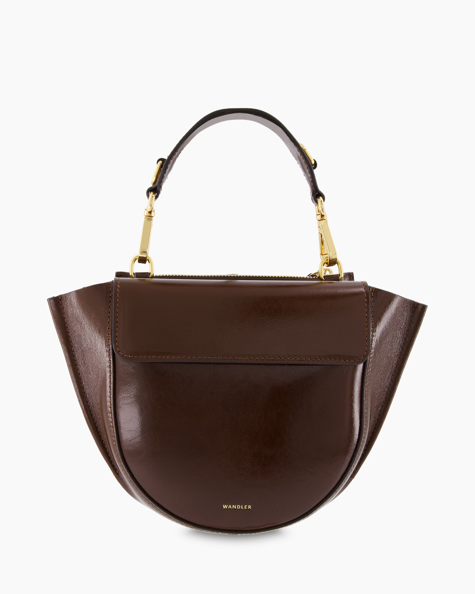 Crossbody Tas Hortensia Mini Eyelets Donker Bruin
