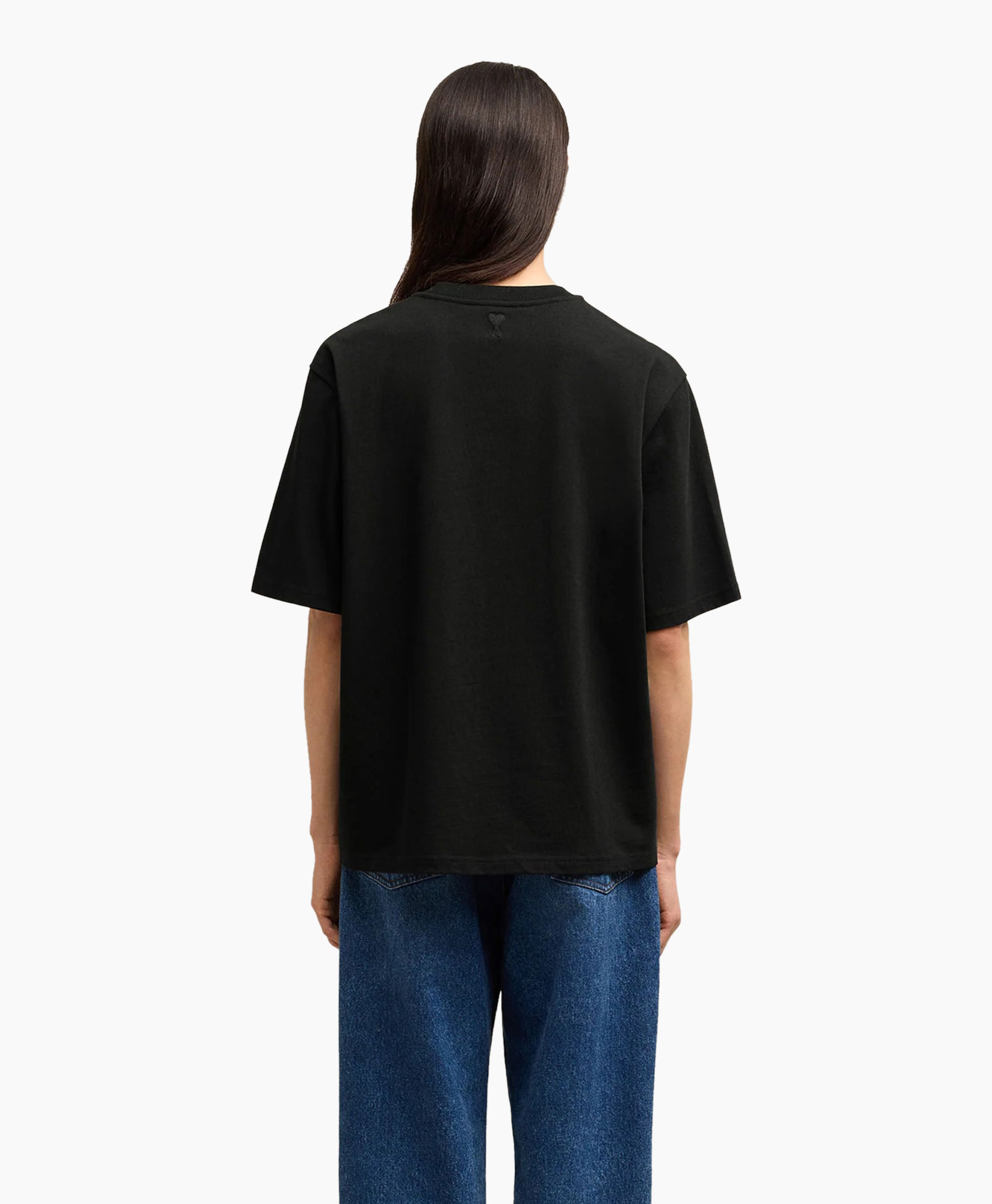 T-shirt Korte Mouw T-shirt Ami Am Zwart