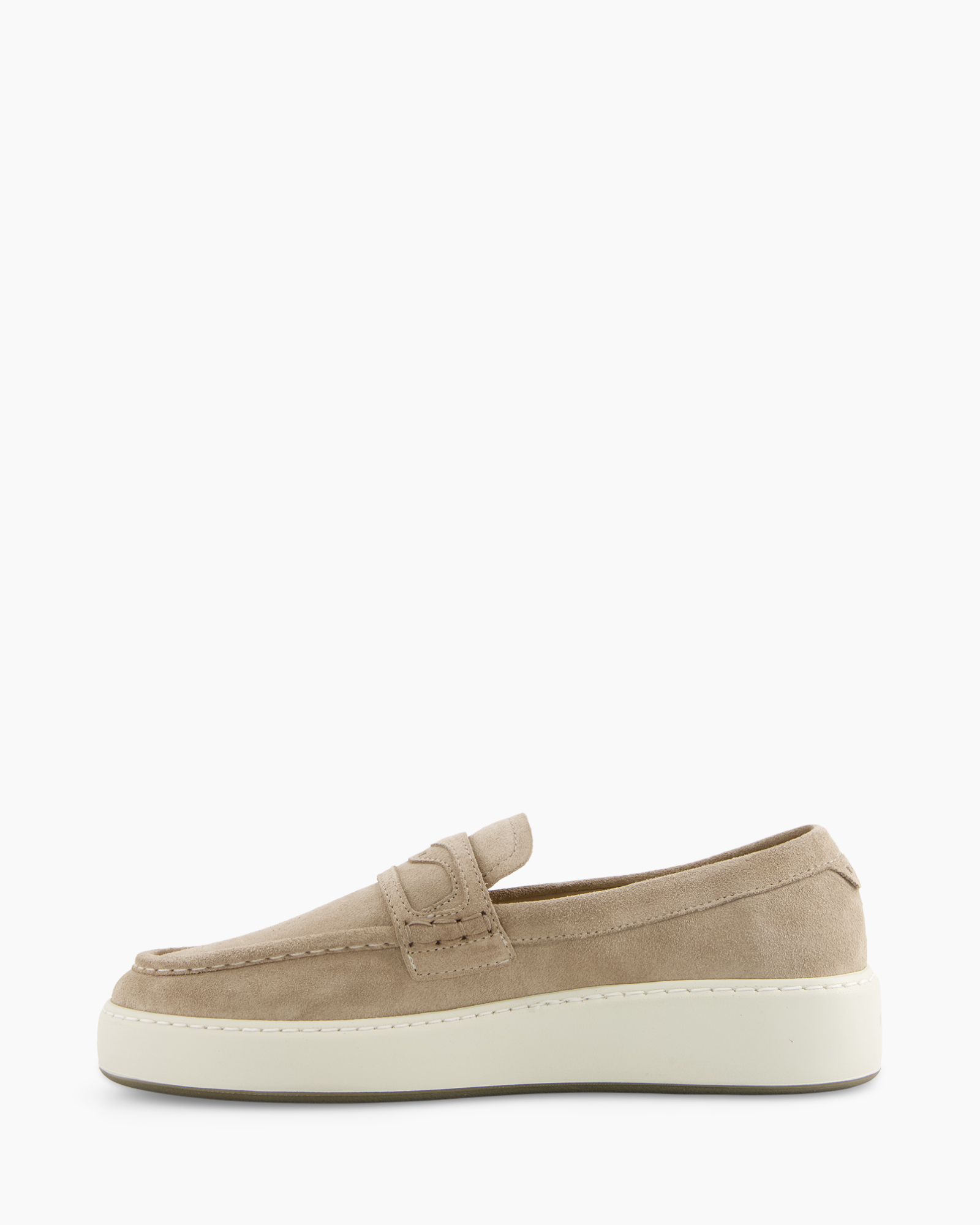 loafer, moccasin, suede, beige, slip-on