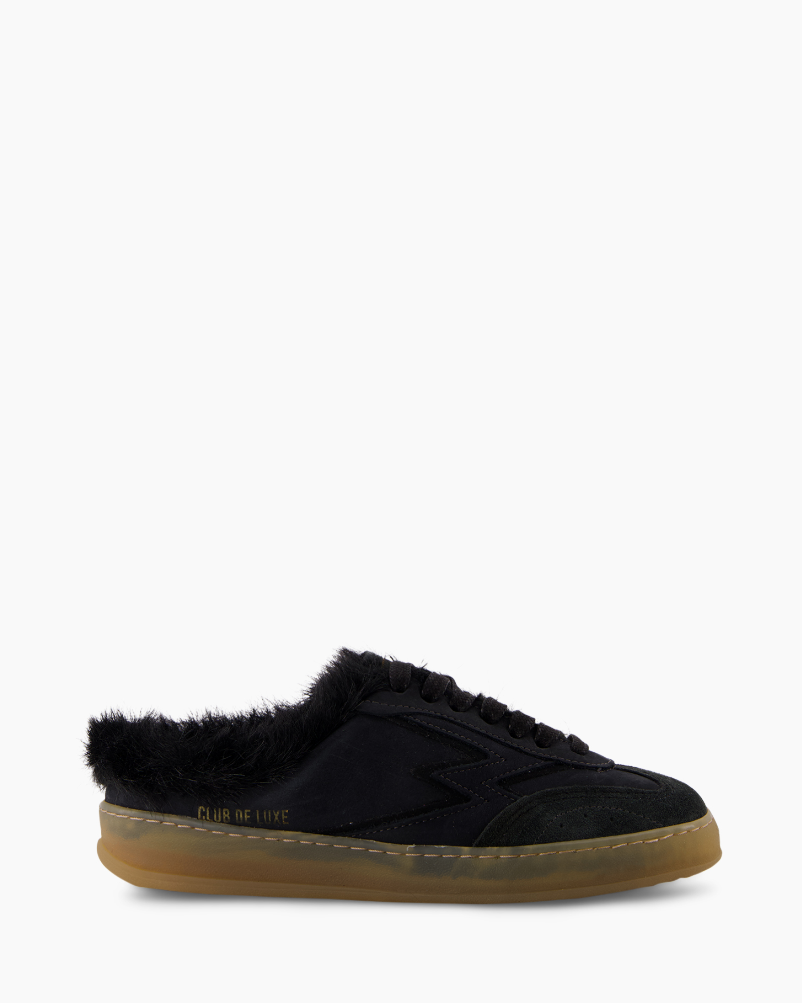 Sneaker Club Mule Deluxe Faux Fur Donker Bruin
