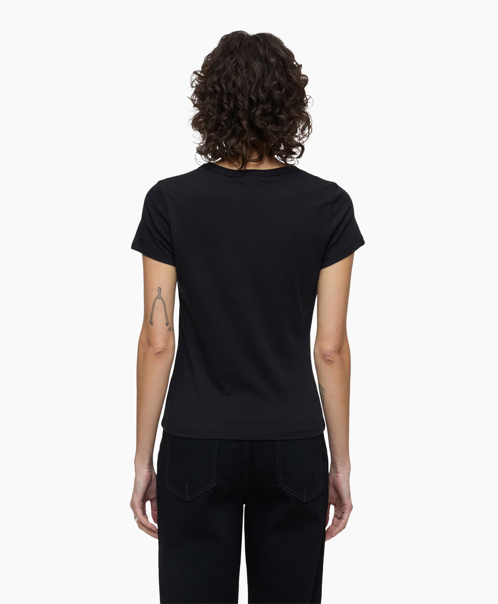 T-shirt Korte Mouw Crew Neck Short Sleeve Zwart