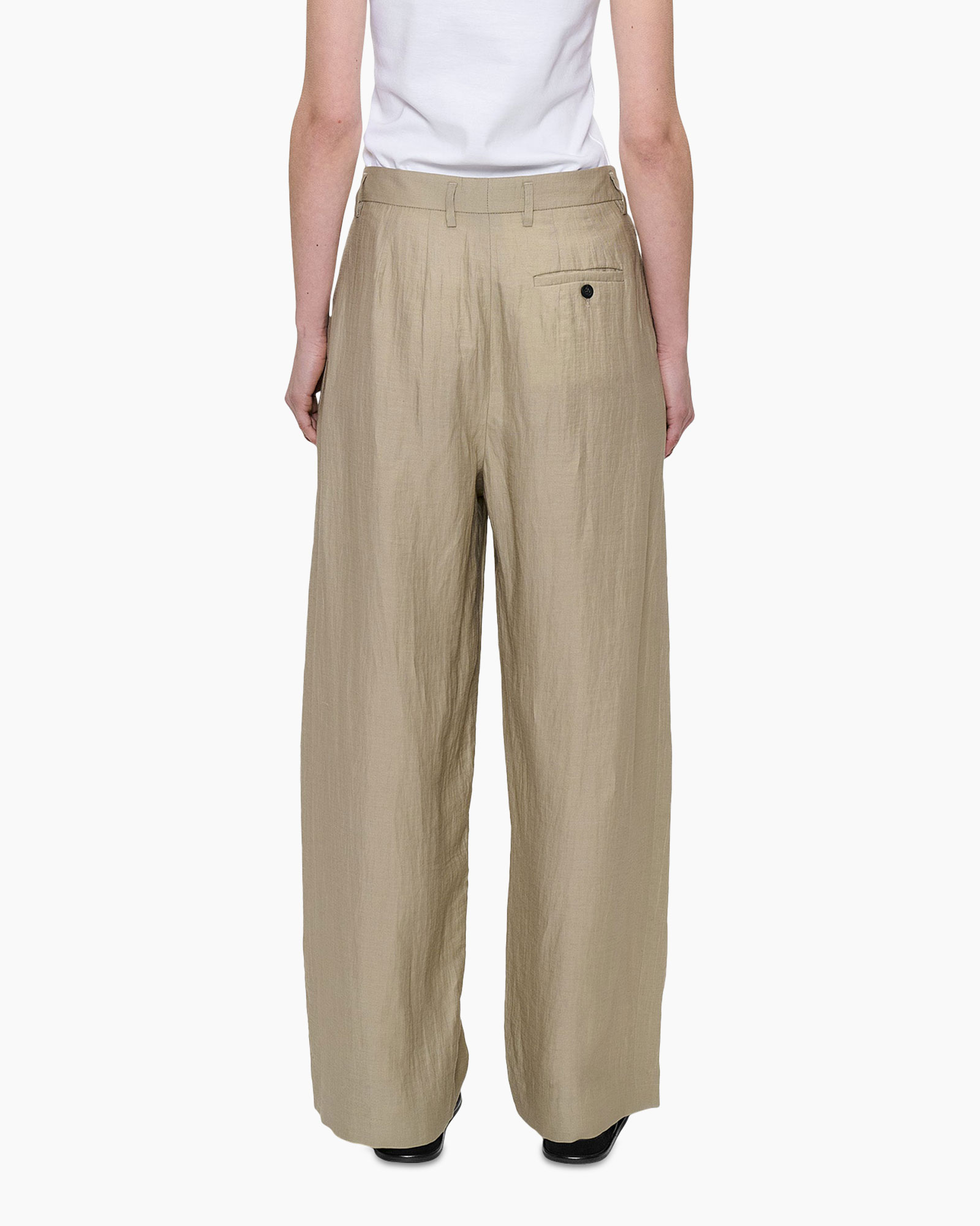 pants, trousers, beige, wide-leg, back-pocket
