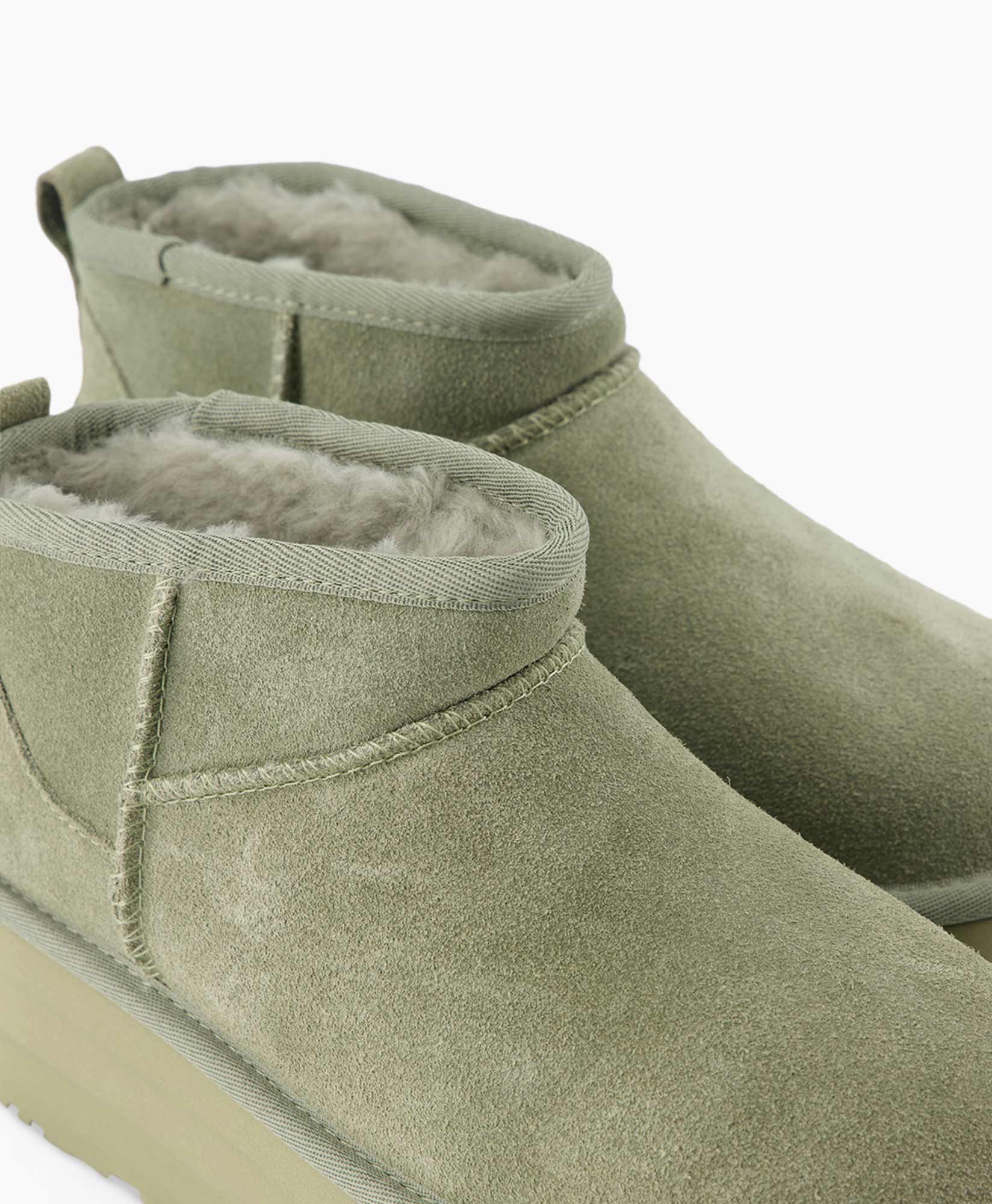Enkellaars W Classic Ultra Mini Platform Groen Enkellaars W Classic Ultra Mini Platform Groen