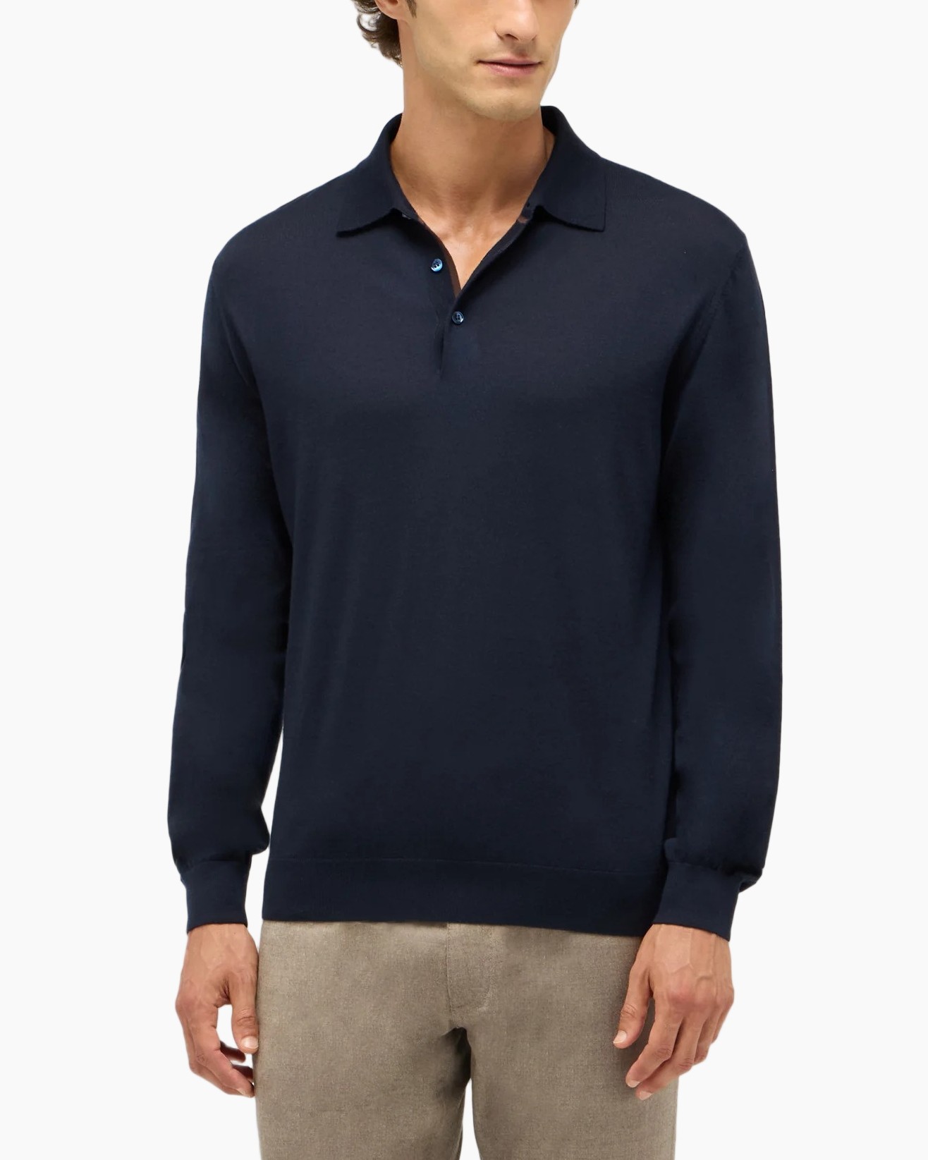 polo, polo marine, manchet lange, polo gebreid, mouwloos voor mannen