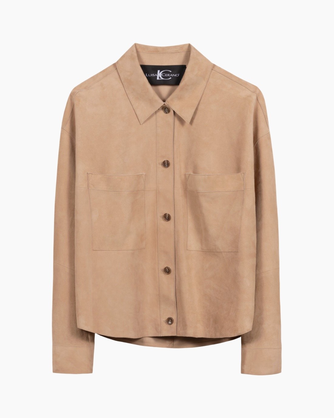 hemd, knopsluiting, beige, kraag, zakken, lange mouwen, zacht, katoen, suede-achtig