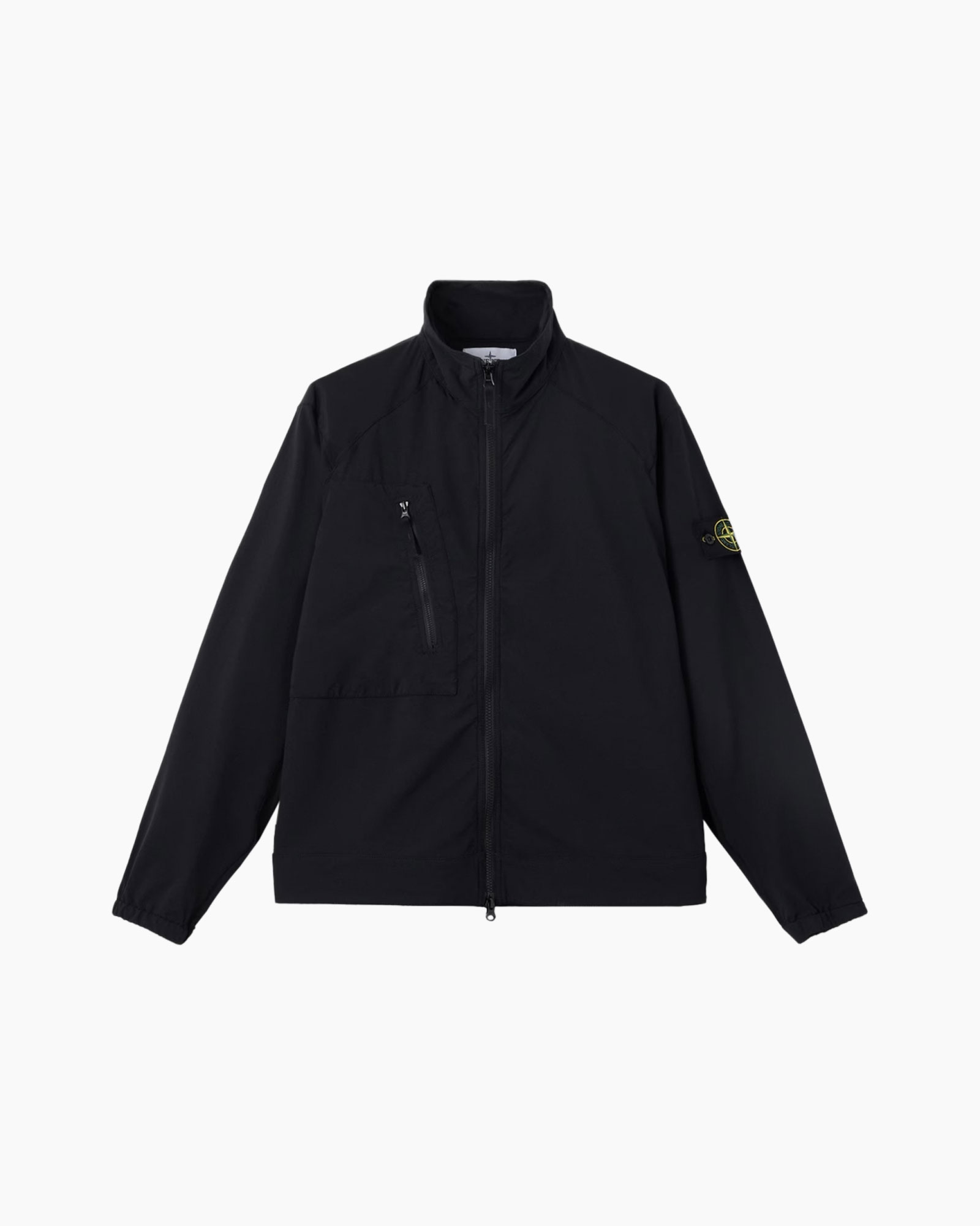 jas, regenjas, rits, zwart, zakpatch