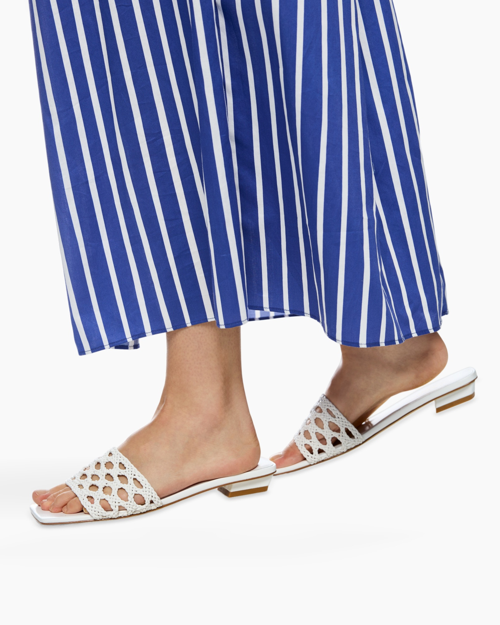 sandalen, sandaal, platte, katoenen, open-toe