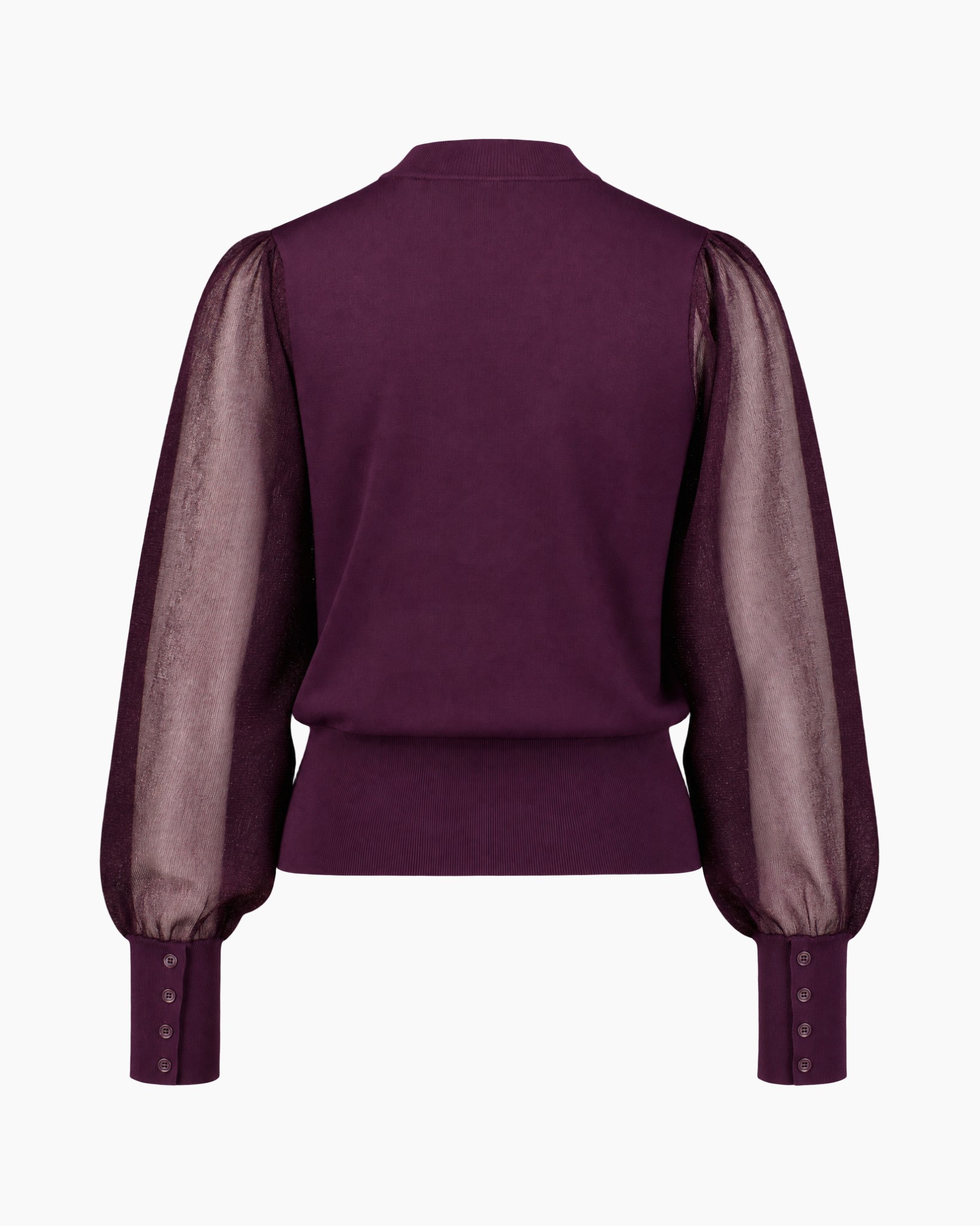 bovenstuk, trui, paars, gaasmouwen, pullover