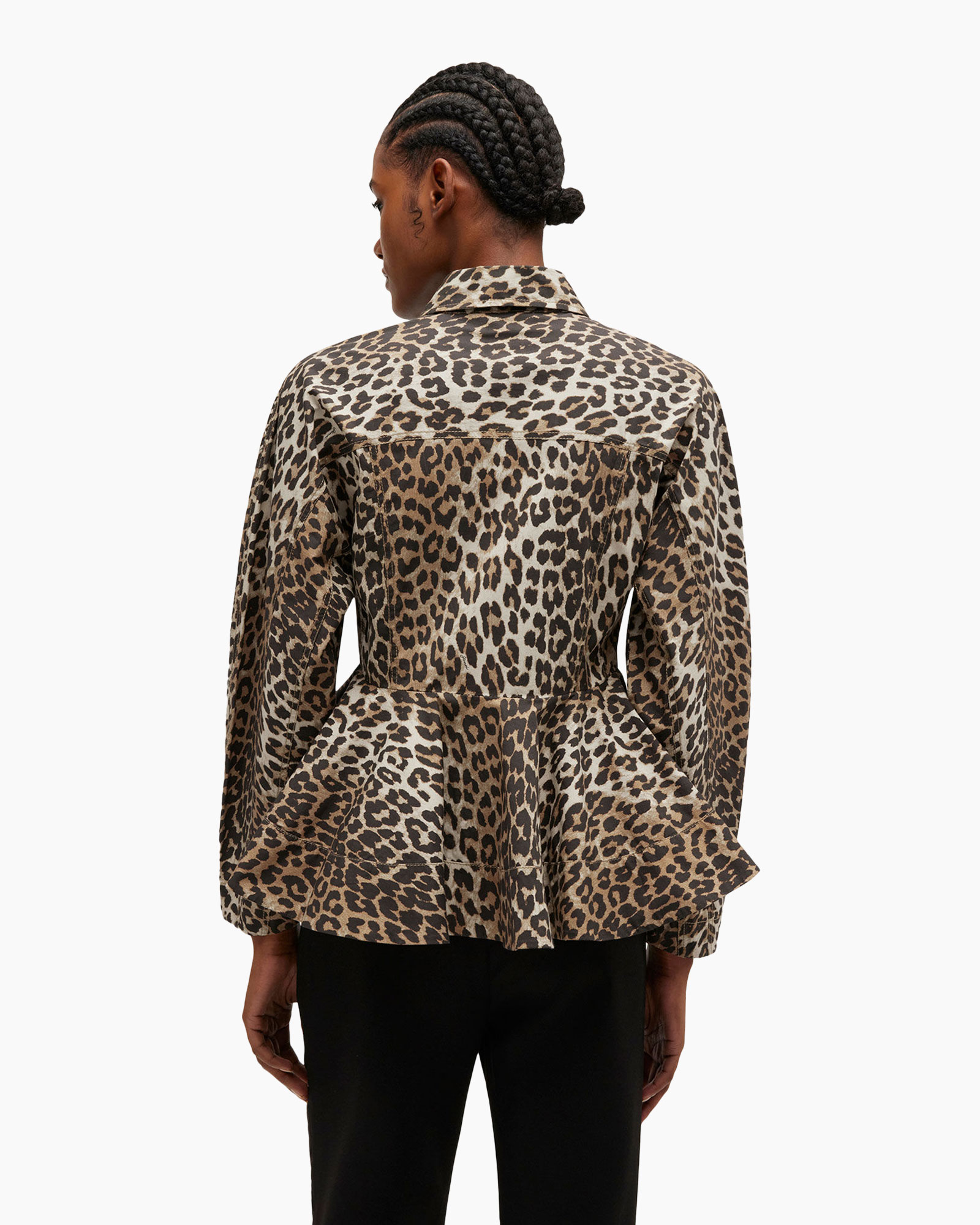 Longsleeve Printed Stretch Bruin