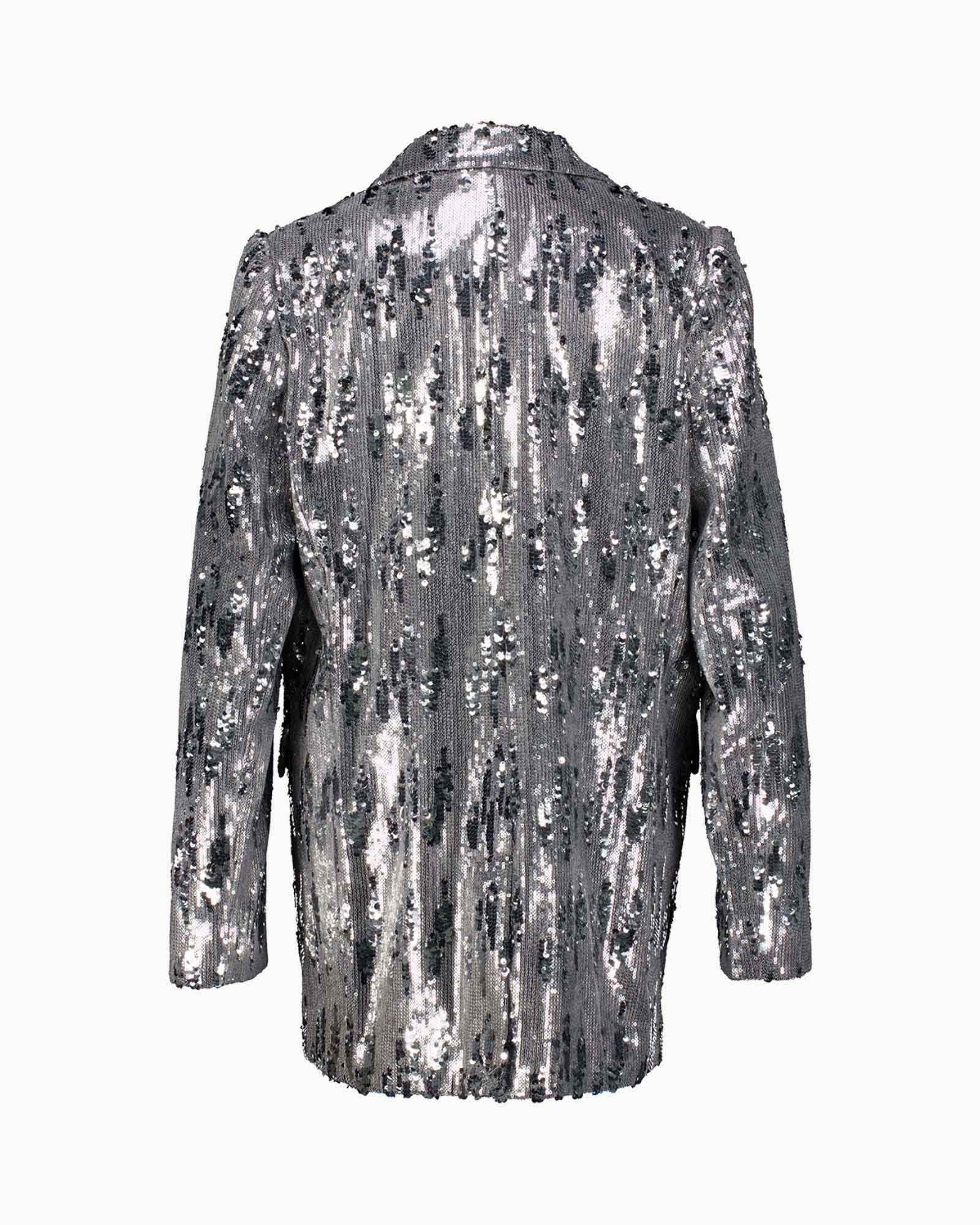 Blazer Clubcc Sequin Single Blazer Zilver
