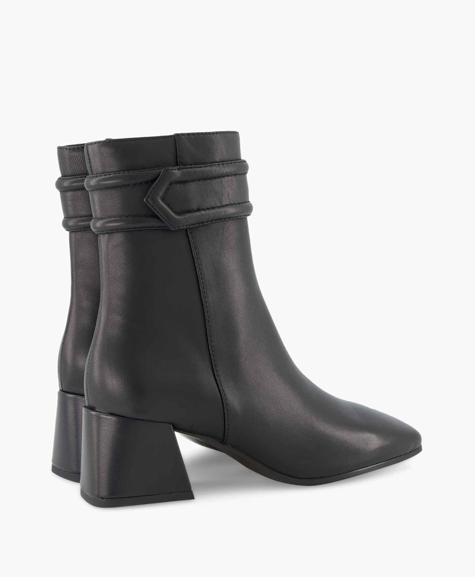 Enkellaars Kid Leather Zwart