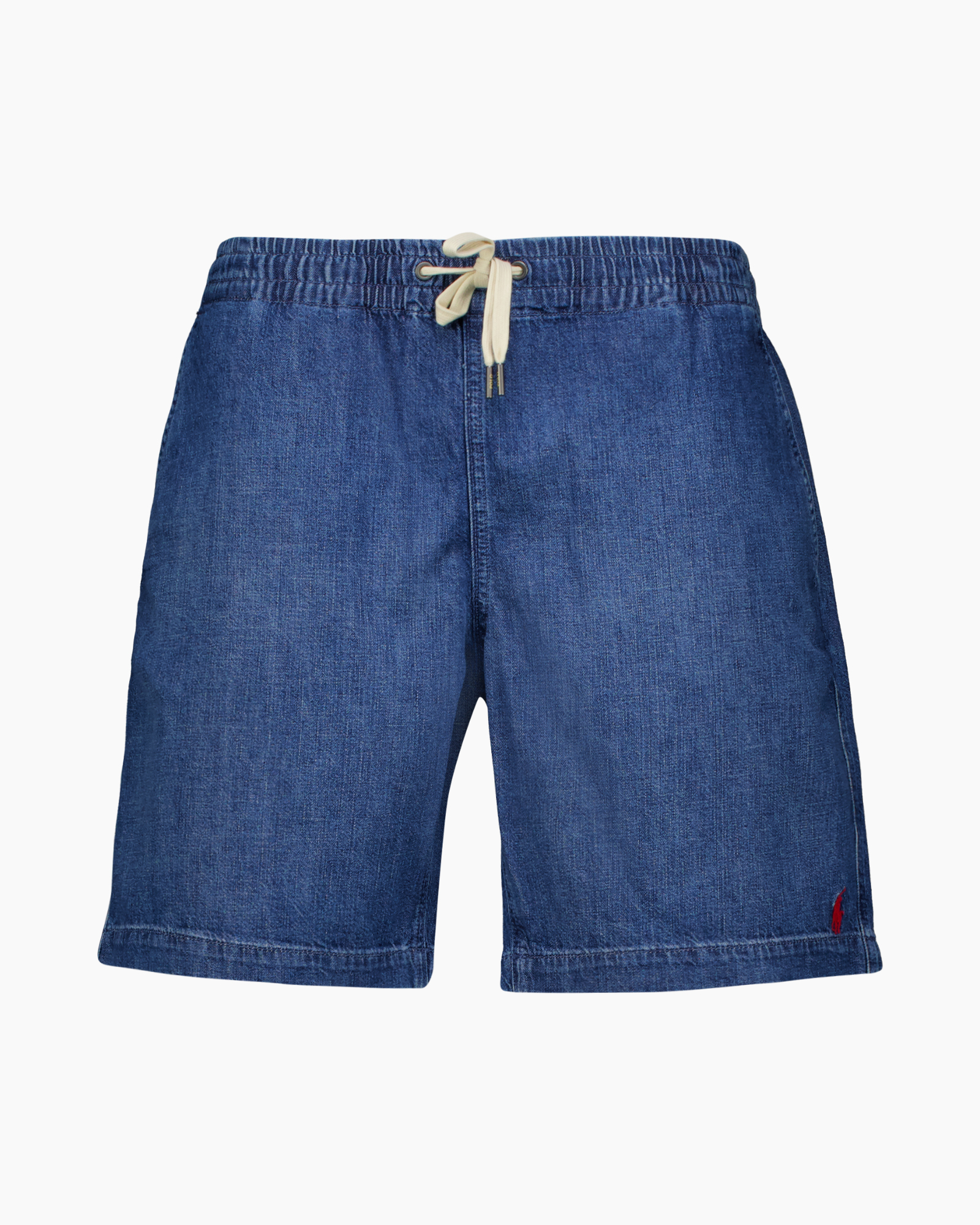 denim, shorts, touwkoord, blauw, zakken?