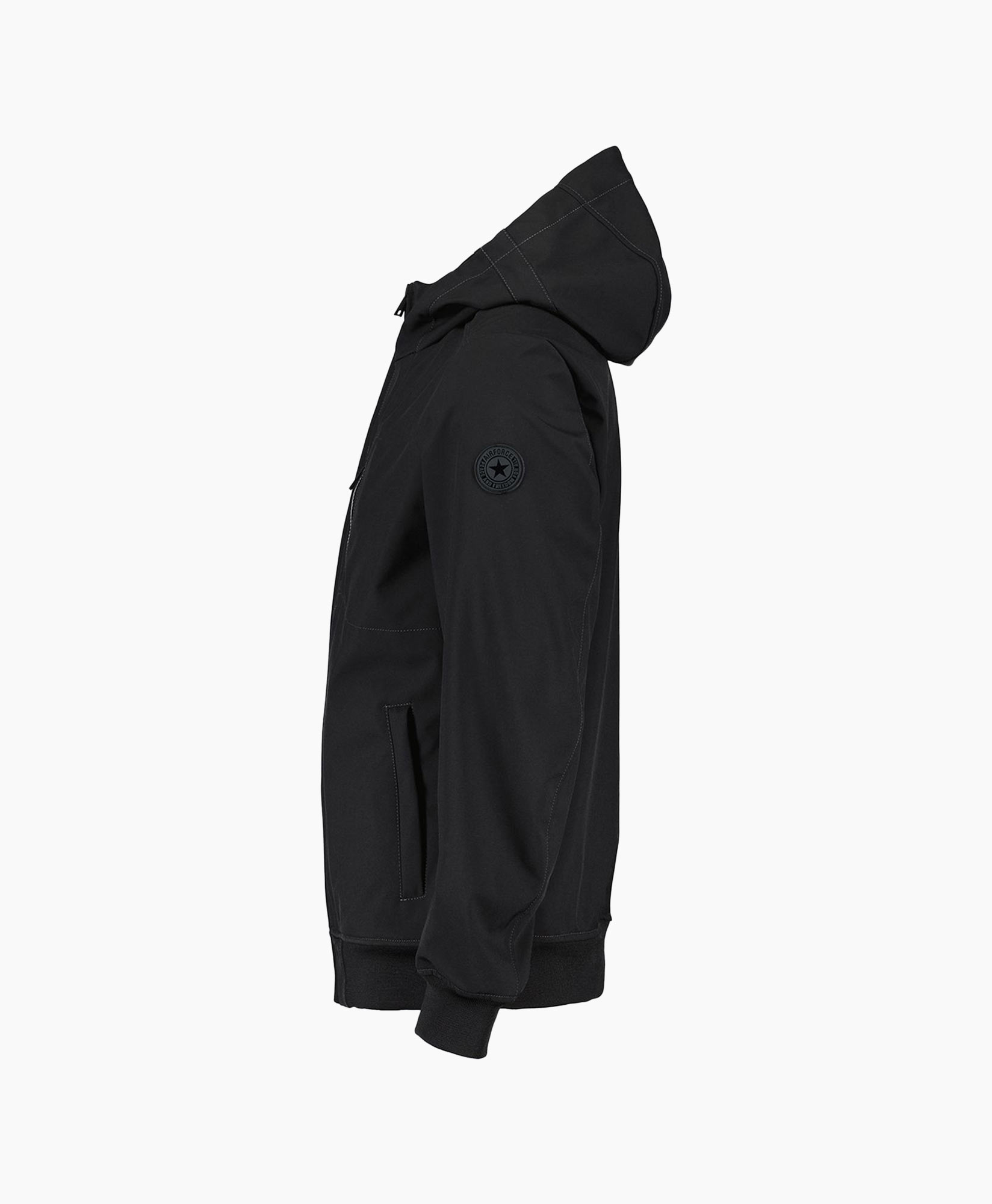 Softshell Jas Hooded Zwart