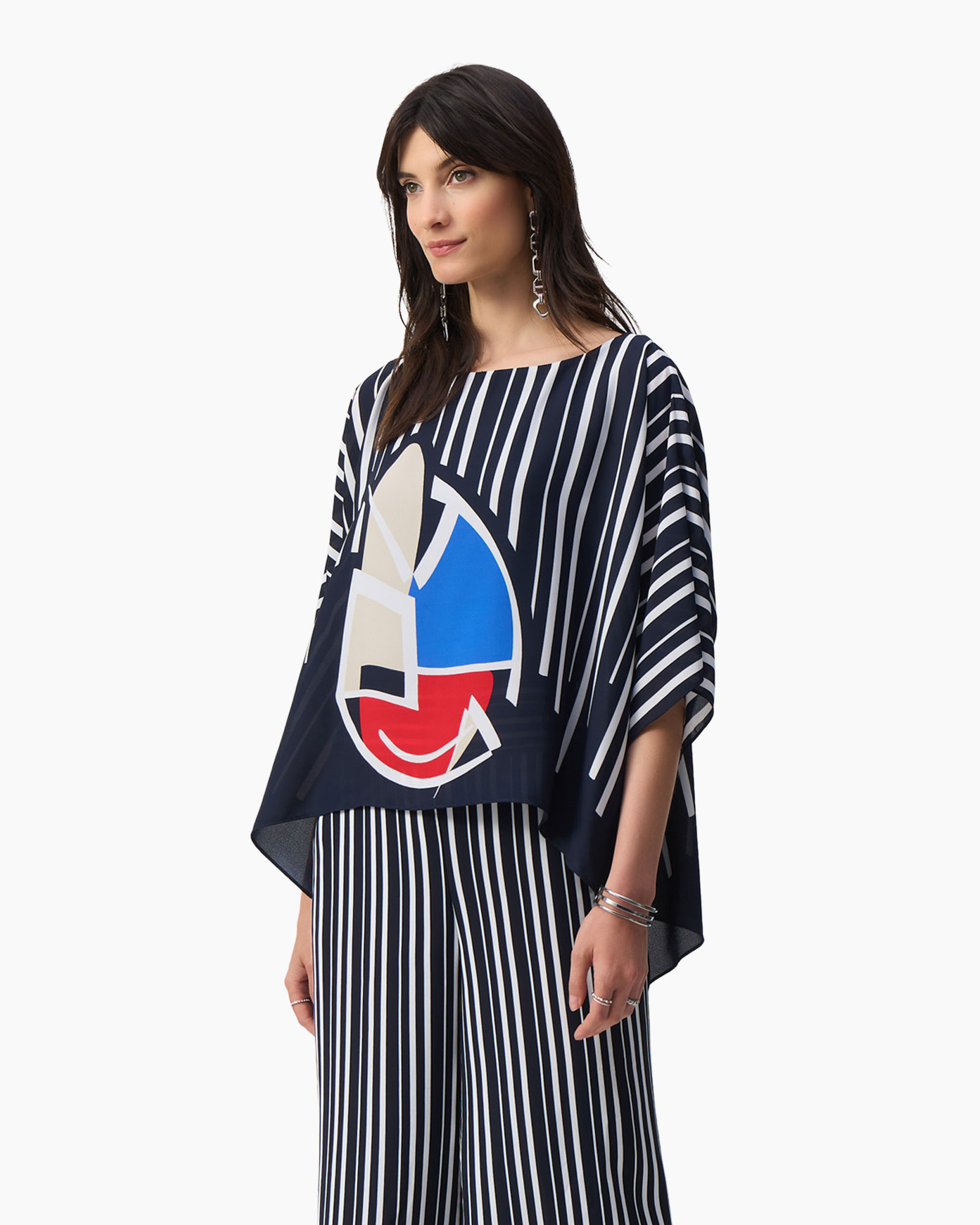 Top Print Donker Blauw