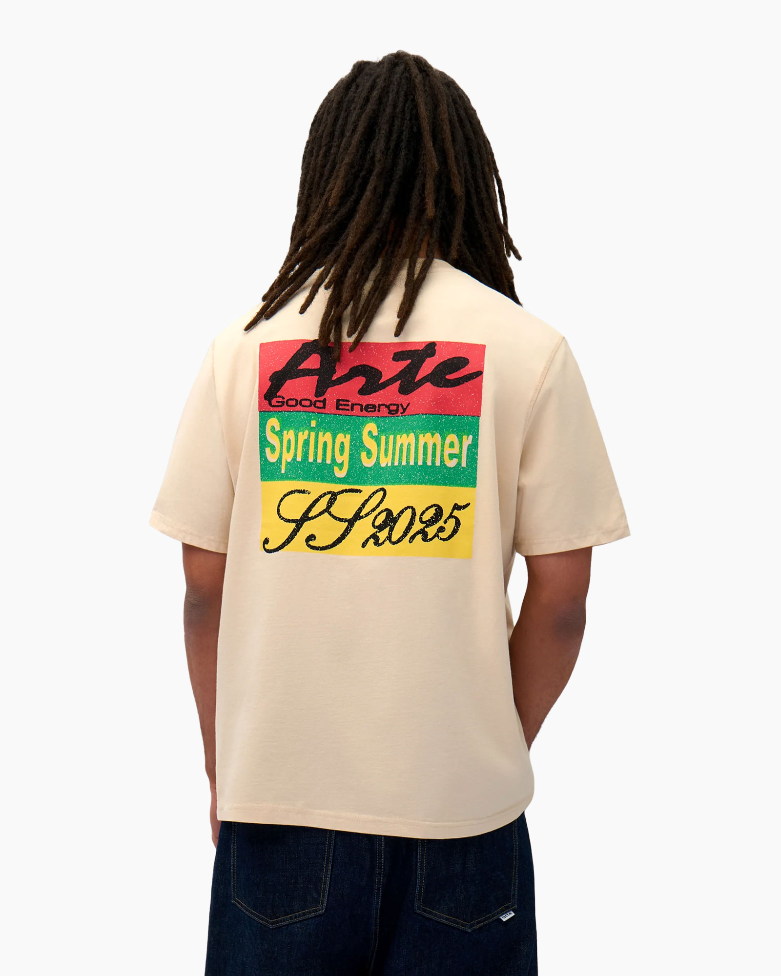 T-shirt Korte Mouw 3 Colours Print Tee Ecru